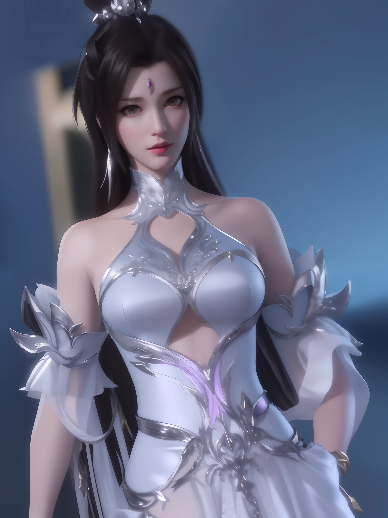 a close up of a woman in a red dress with long hair, beautiful alluring anime woman, a beautiful fantasy empress, inspired by Du Qiong, seductive tifa lockhart portrait, ((a beautiful fantasy empress)), seductive anime girl, beautiful anime woman, glamorous tifa lockheart, beautiful avatar pictures, mai shiranui, lady in pink armor, tifa, (lingerie:1.2), photo realistic, upon_body, tyndall effect, photorealistic, dark studio, rim lighting, two tone lighting, (high detailed skin:1.2), 8k uhd, dslr, soft lighting, high quality, volumetric lighting, candid, Photograph, high resolution, 4k, 8k, Bokeh, breast out,, (purple eyes color), (transparent armor:1.0), big breast,