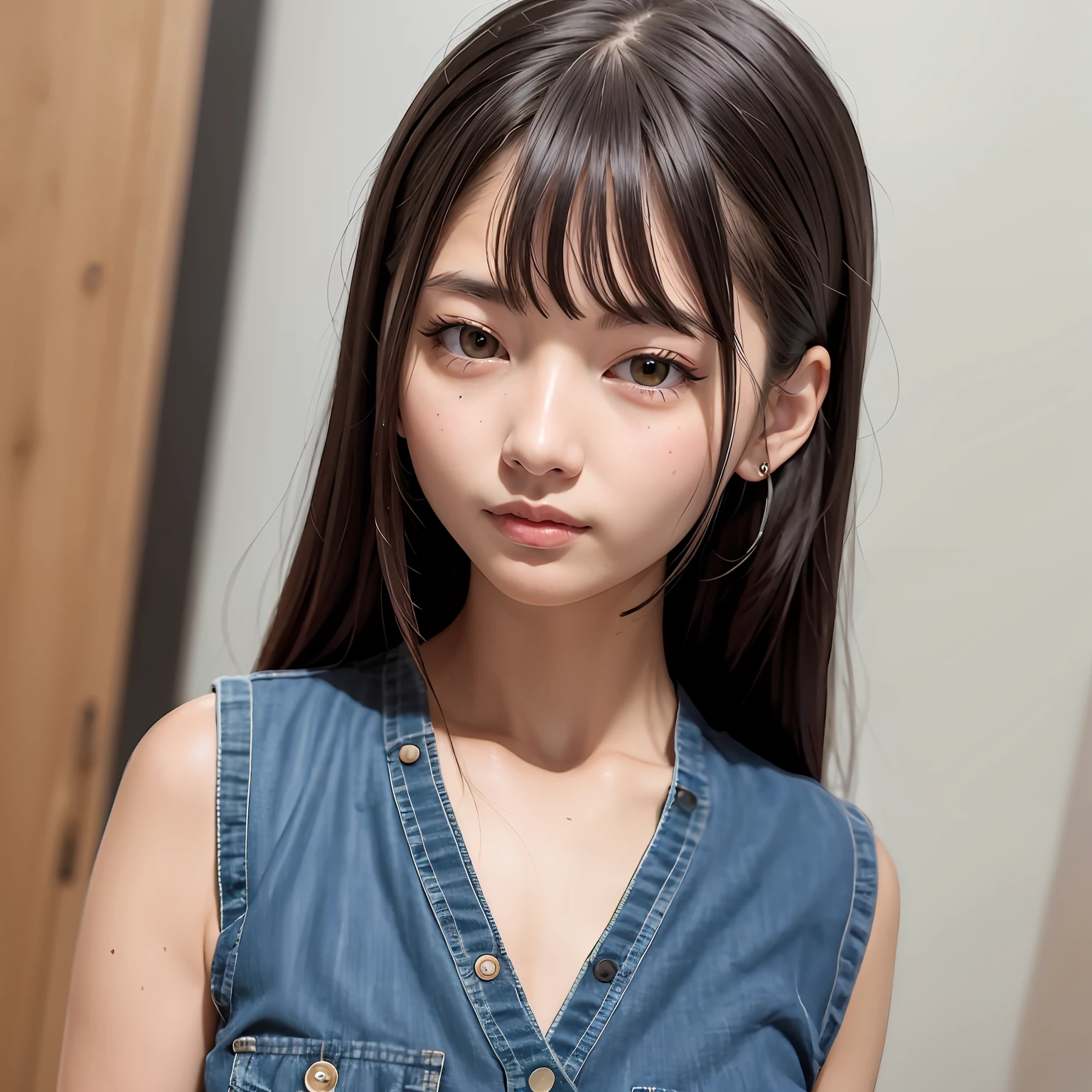 A girl with Qi bangs