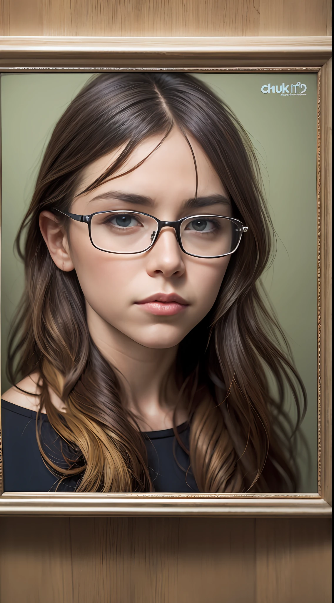 Un cautivador retrato de una mujer por Chuck Close, ganando popularidad en DeviantArt.