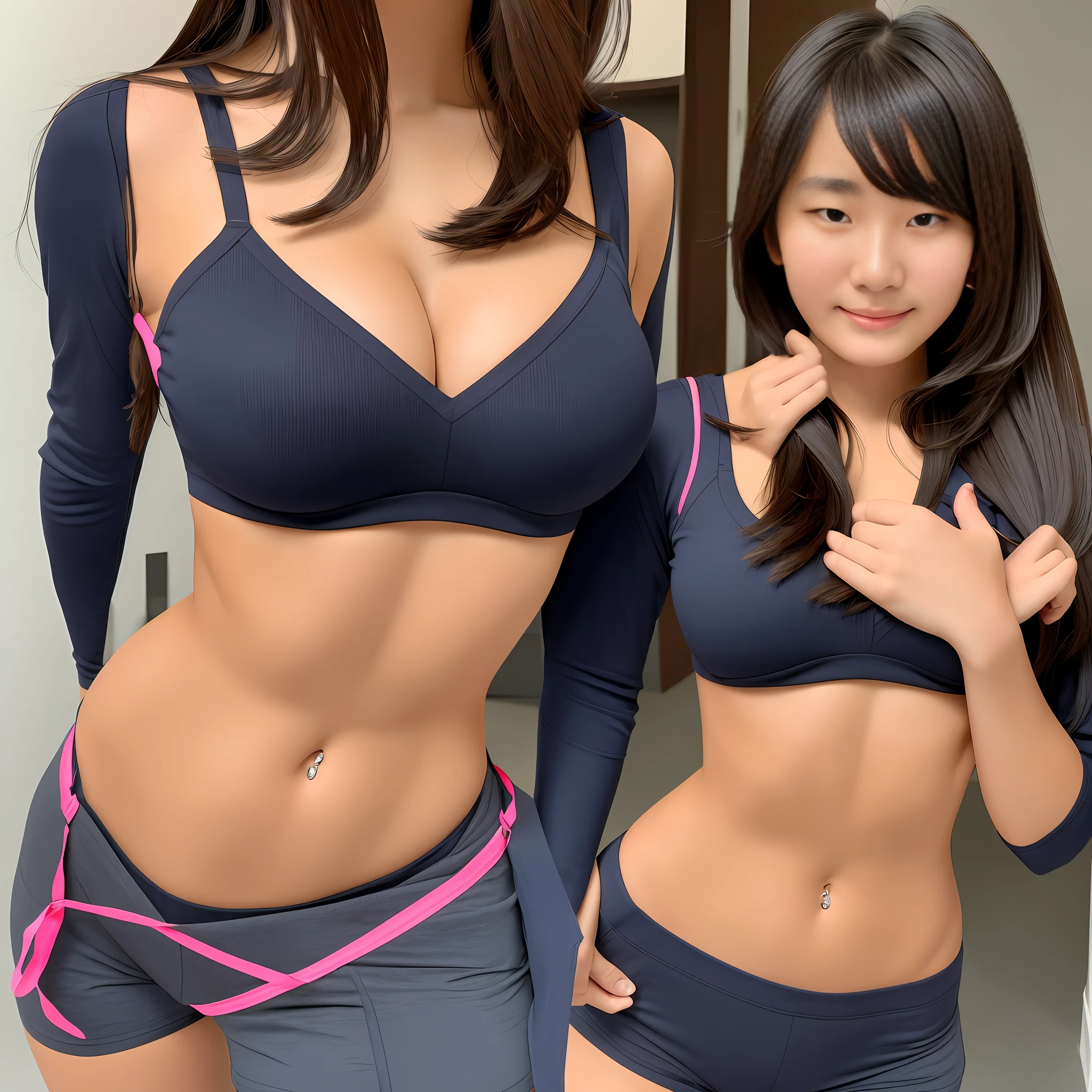 jk girl 36D chest straight No background image Full body photo --auto