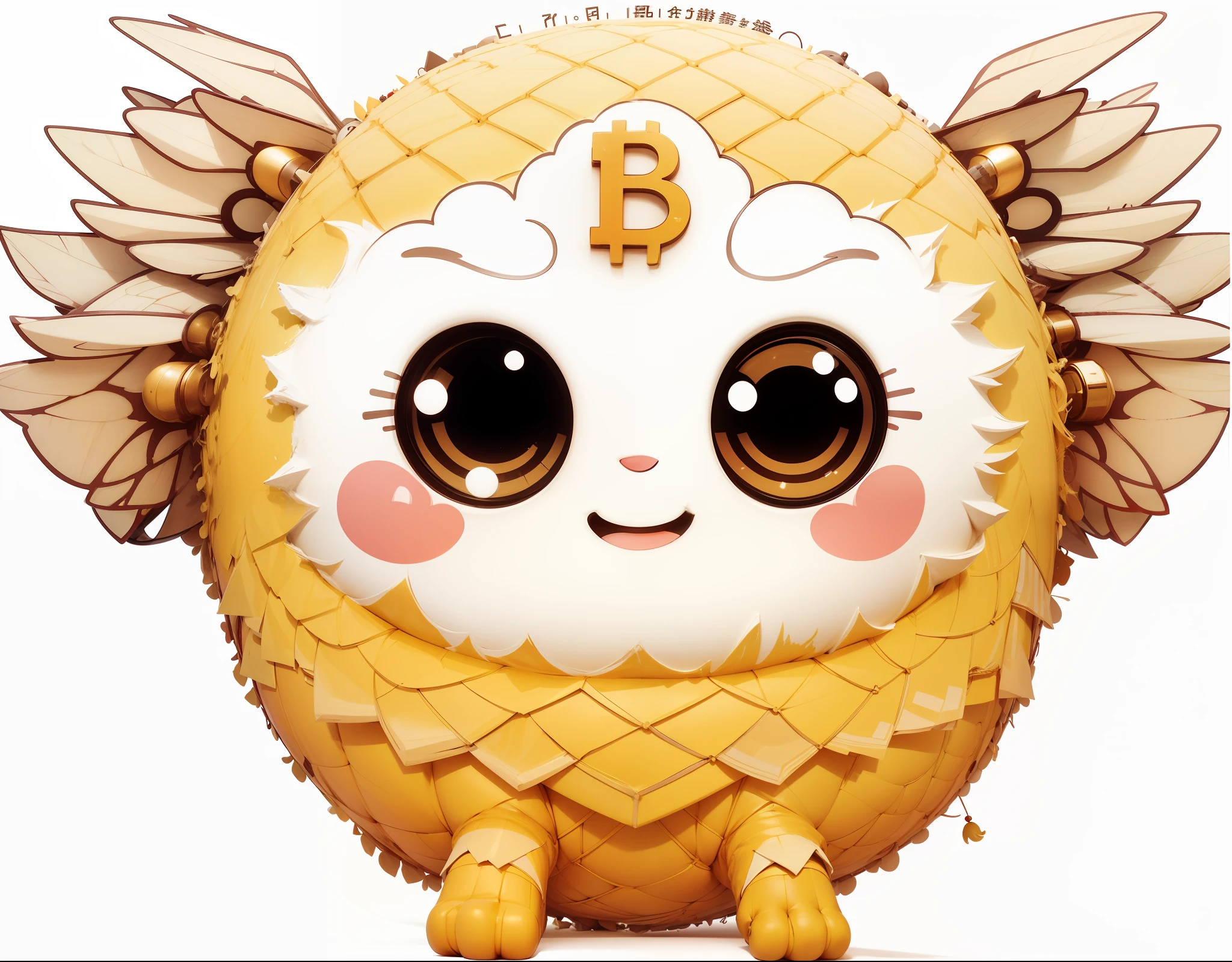 With the best masterpieces and the highest quality、Please depict a 3D chibi character with a simple background in a virtual space or virtual world。