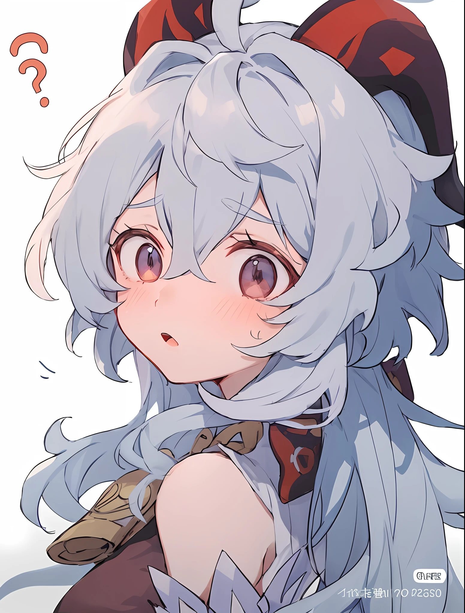 Anime girl with blue hair and hat with question mark, Ayaka Genshin impact, Keqing from Genshin Impact, ayaka game genshin impact, Genshin impact's character, anime moe art style, Genshin, anime visual of a cute girl, she has a cute expressive face, extremely cute anime girl face, Splash art anime Loli