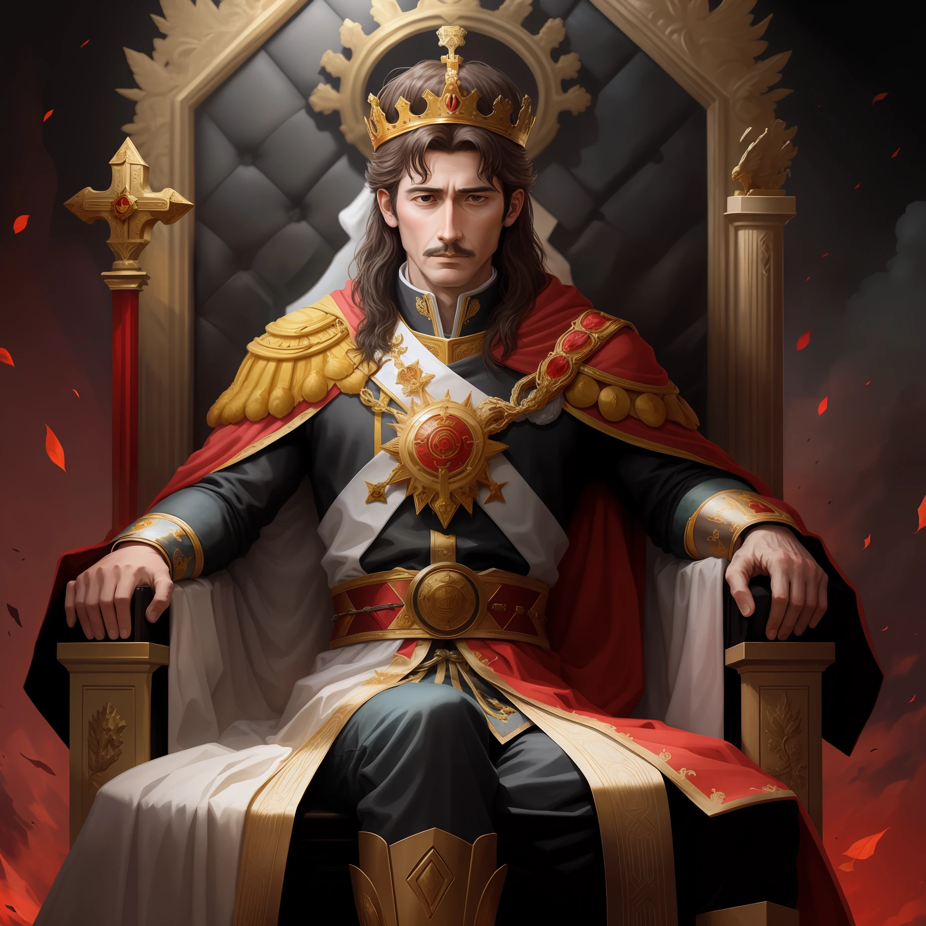 The king glorifies the grandson and leaves