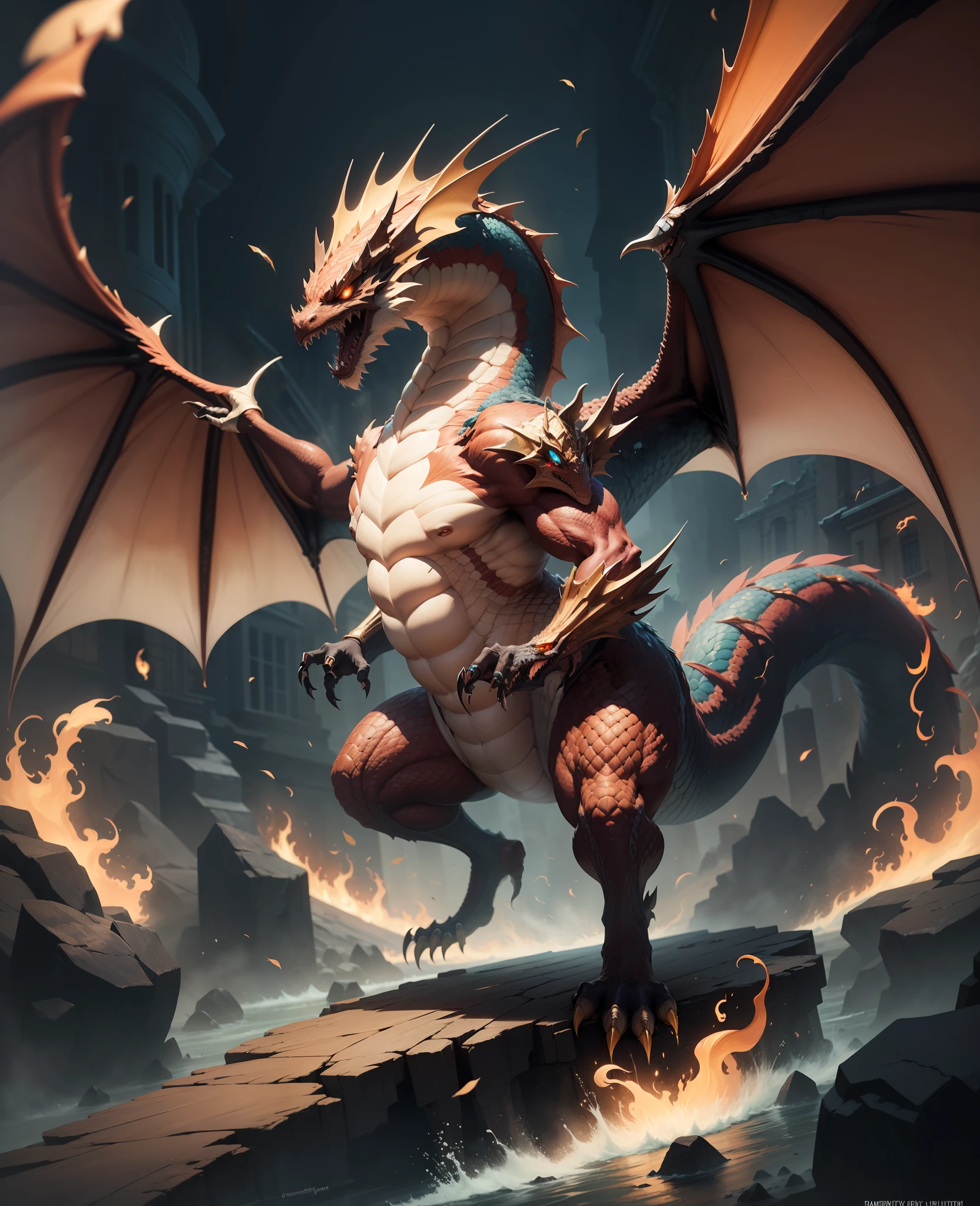 Create an evolution for this dragon,This evolution has to appear to be more powerful and robust