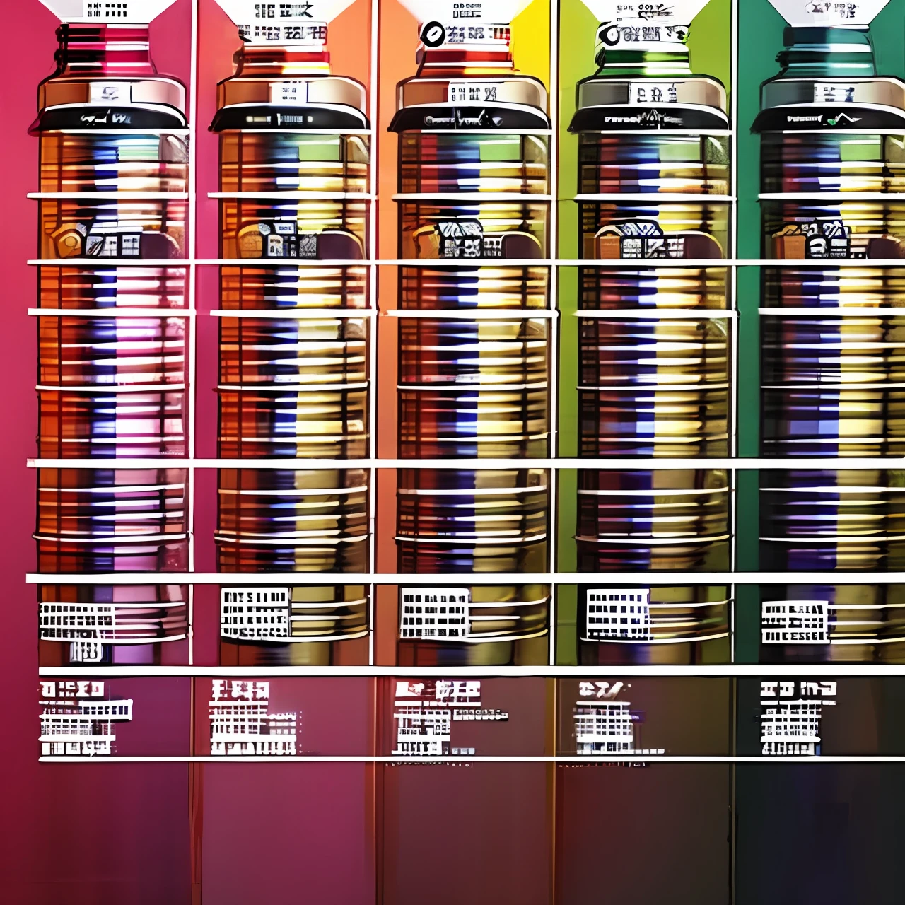 Engraved color chart