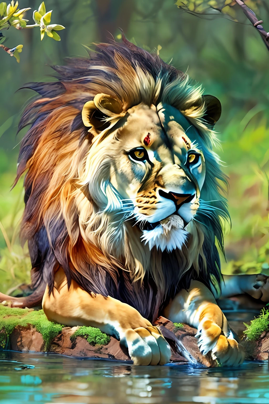 A lion swallowing a little velinho --auto --s2