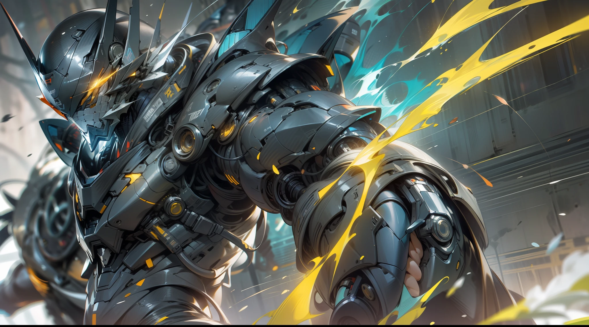 (((masterpiece))),(((best quality))),(((amazing detail))),((illustration)),((8K wallpaper)),kamen rider,Combat posture,eyes glow,cyberpunk,metal skin,manga,splash art,realistic
