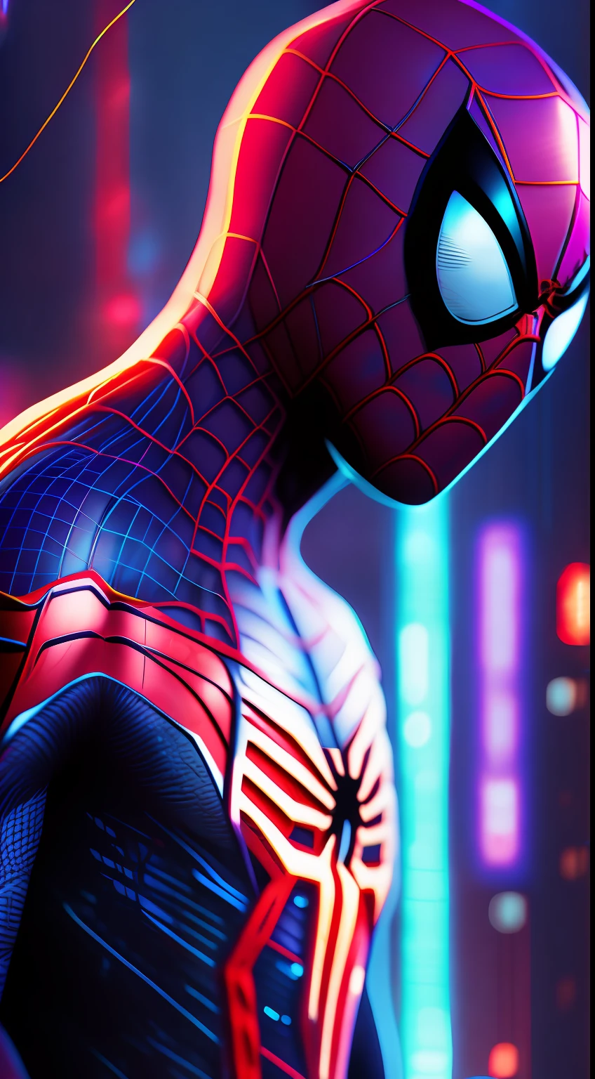 Spider-Man, Cyberpunk, 8k.