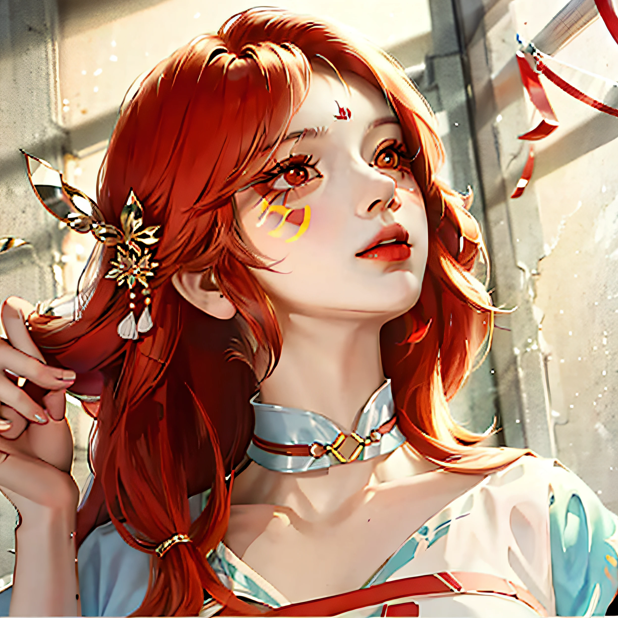 The JK girl looked up from below with a red face