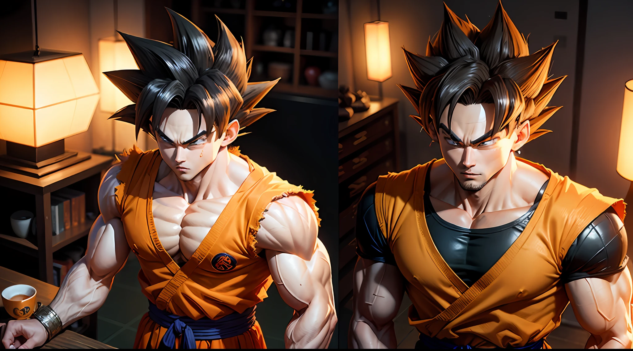 Dragon Ball Goku,Handsome,strong,carismatic,Cool,mature