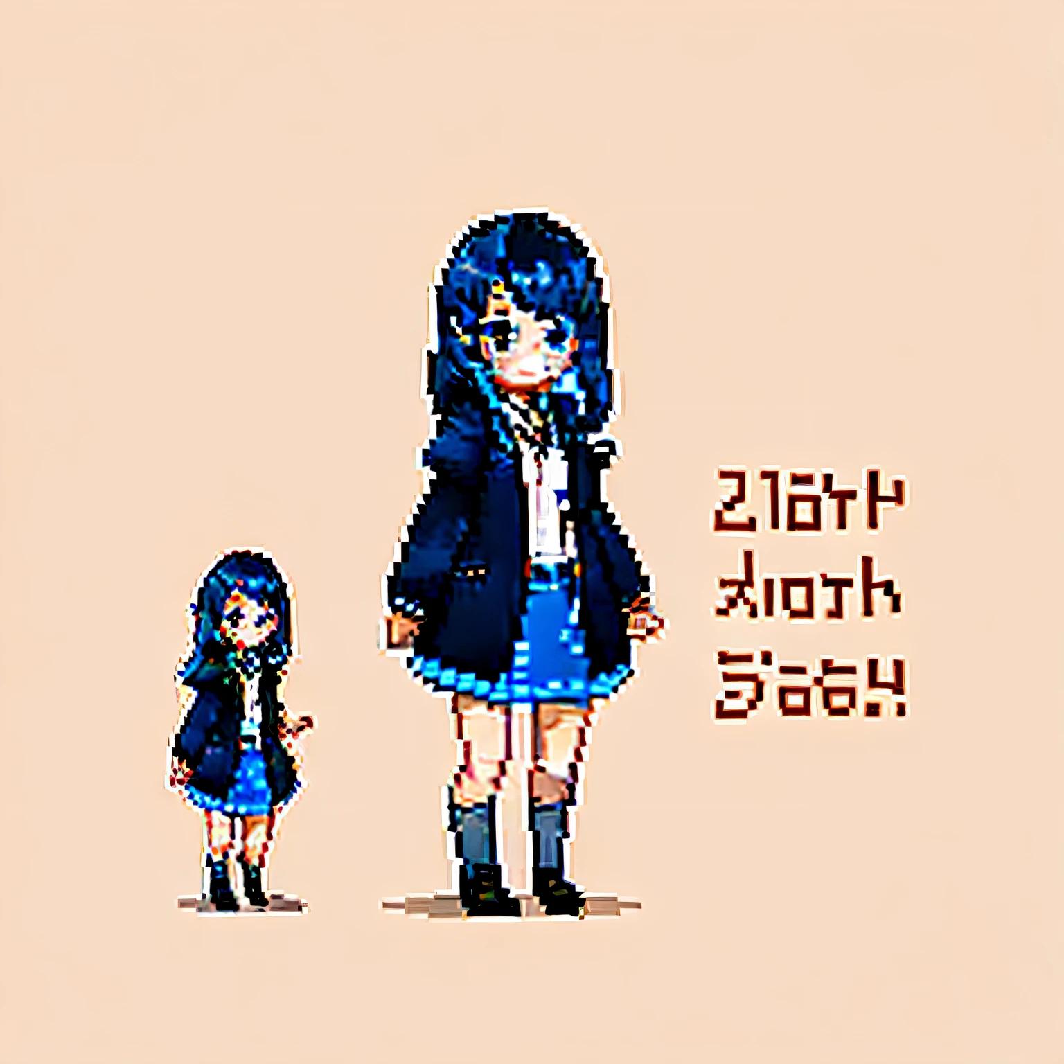 schoolgirls,pupils,youthfulness,Pure,teachers,blue hairs,introverted,desks,National style,Black tight autumn coat,Beautiful and delicate eyes,