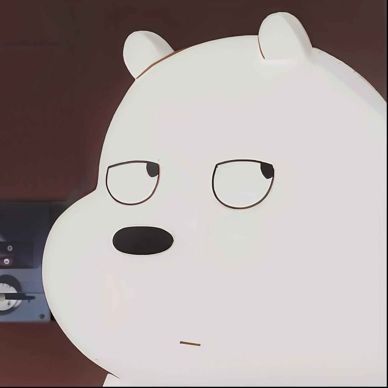 Close-up of cartoon bear,frontage,3d