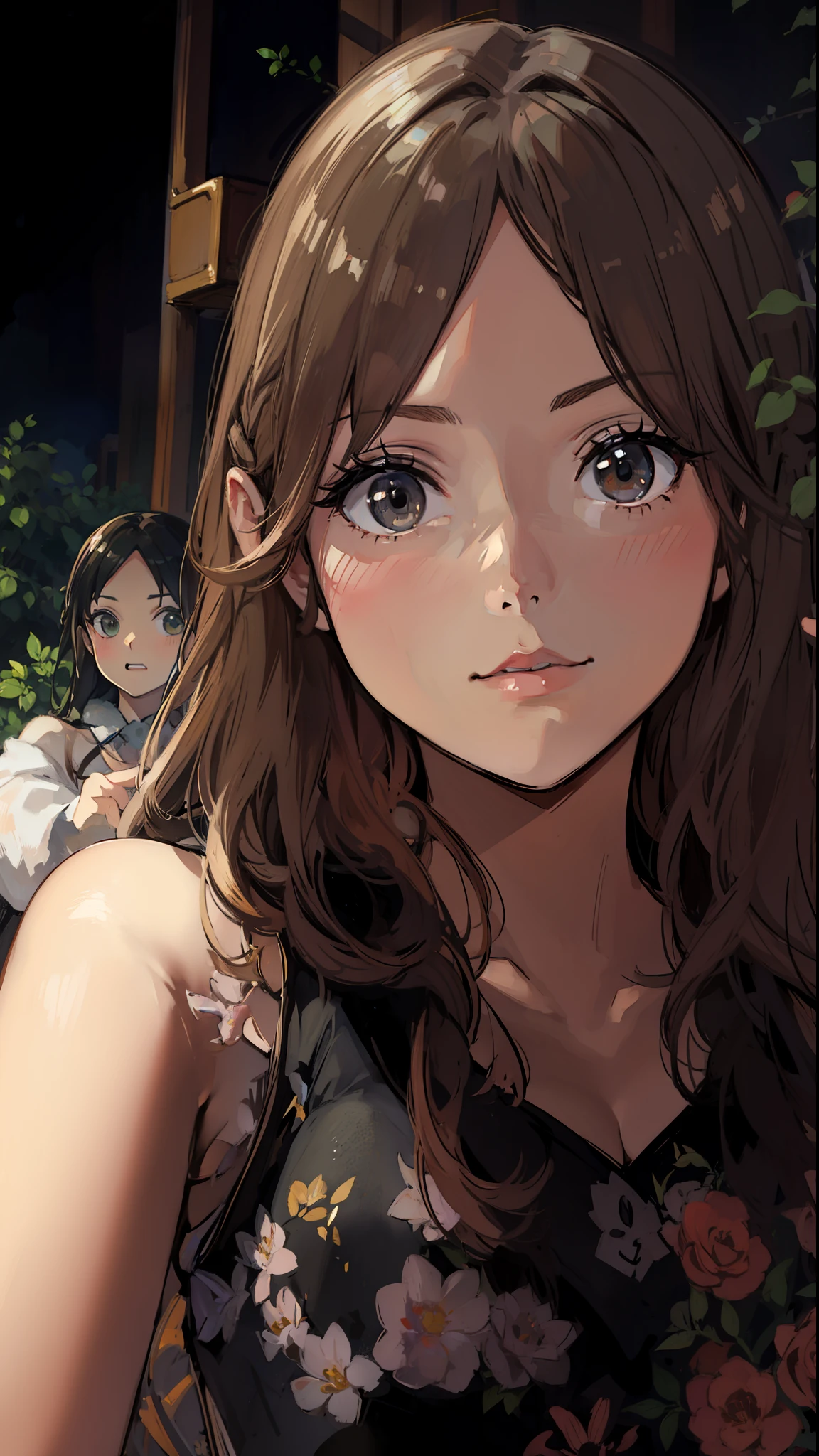 Two clear girl faces