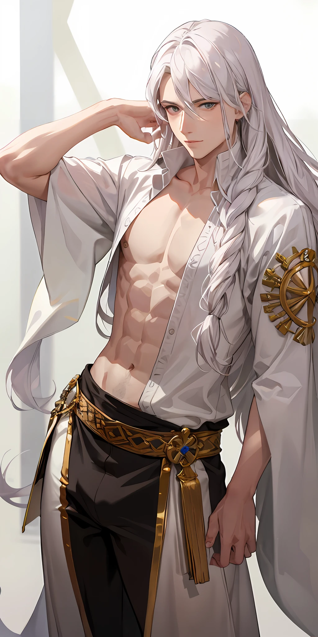 Top quality，the detail，high-class，male people，Cocked buttocks，