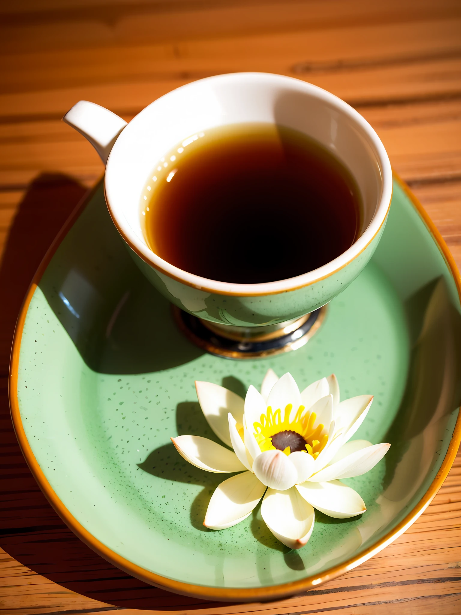 Lotus tea，A lotus flower，White lotus，Tea white lotus tea
