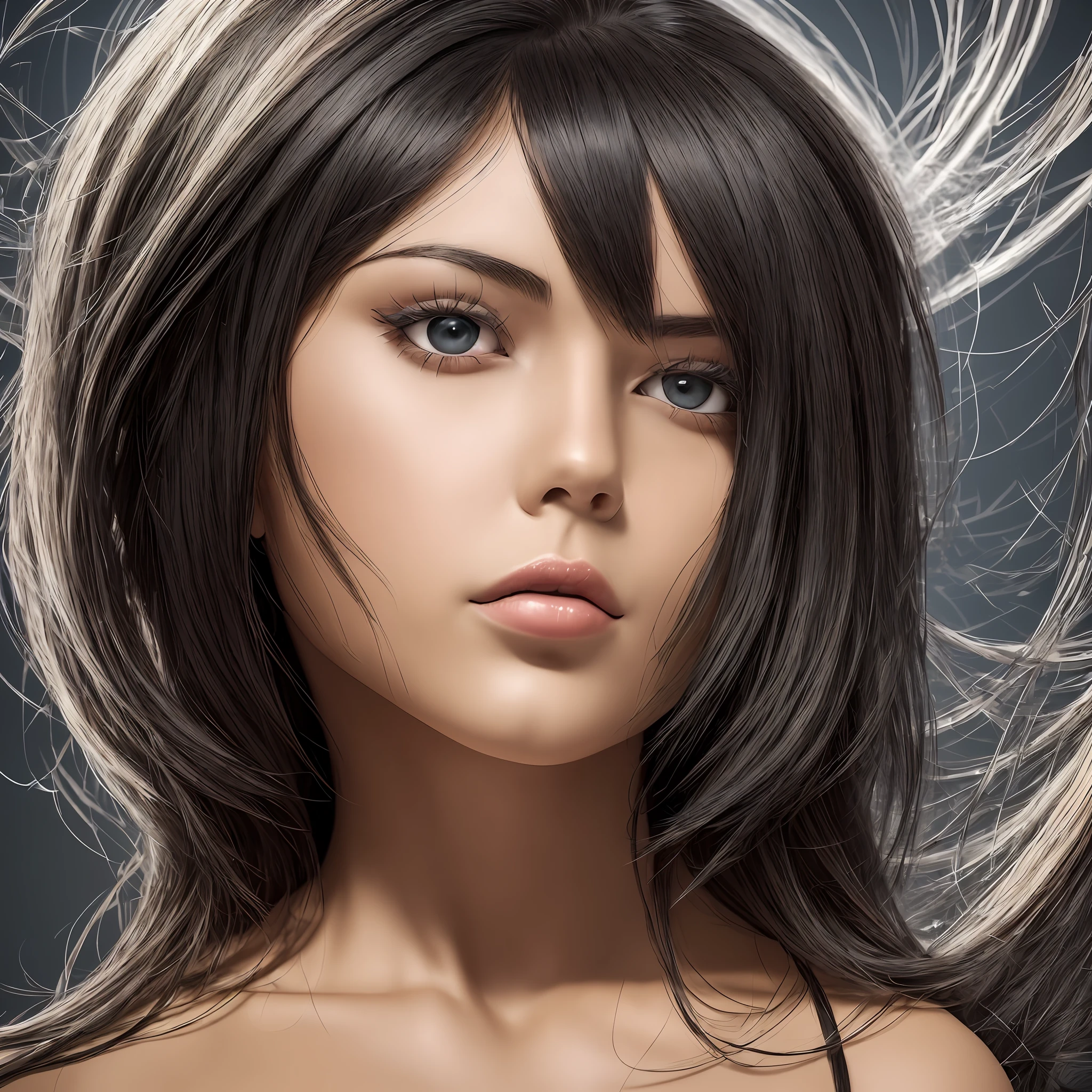 black hair, Surrealism, 8k, super detail --auto