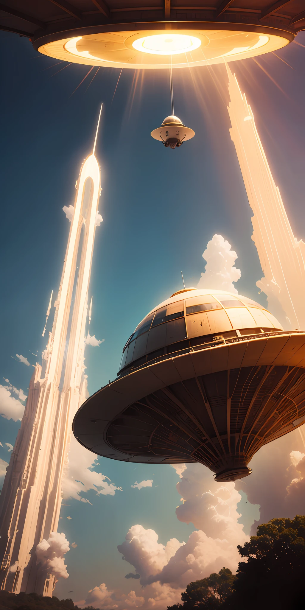 extraterrestial,high - tech,flying saucer,holy rays --auto