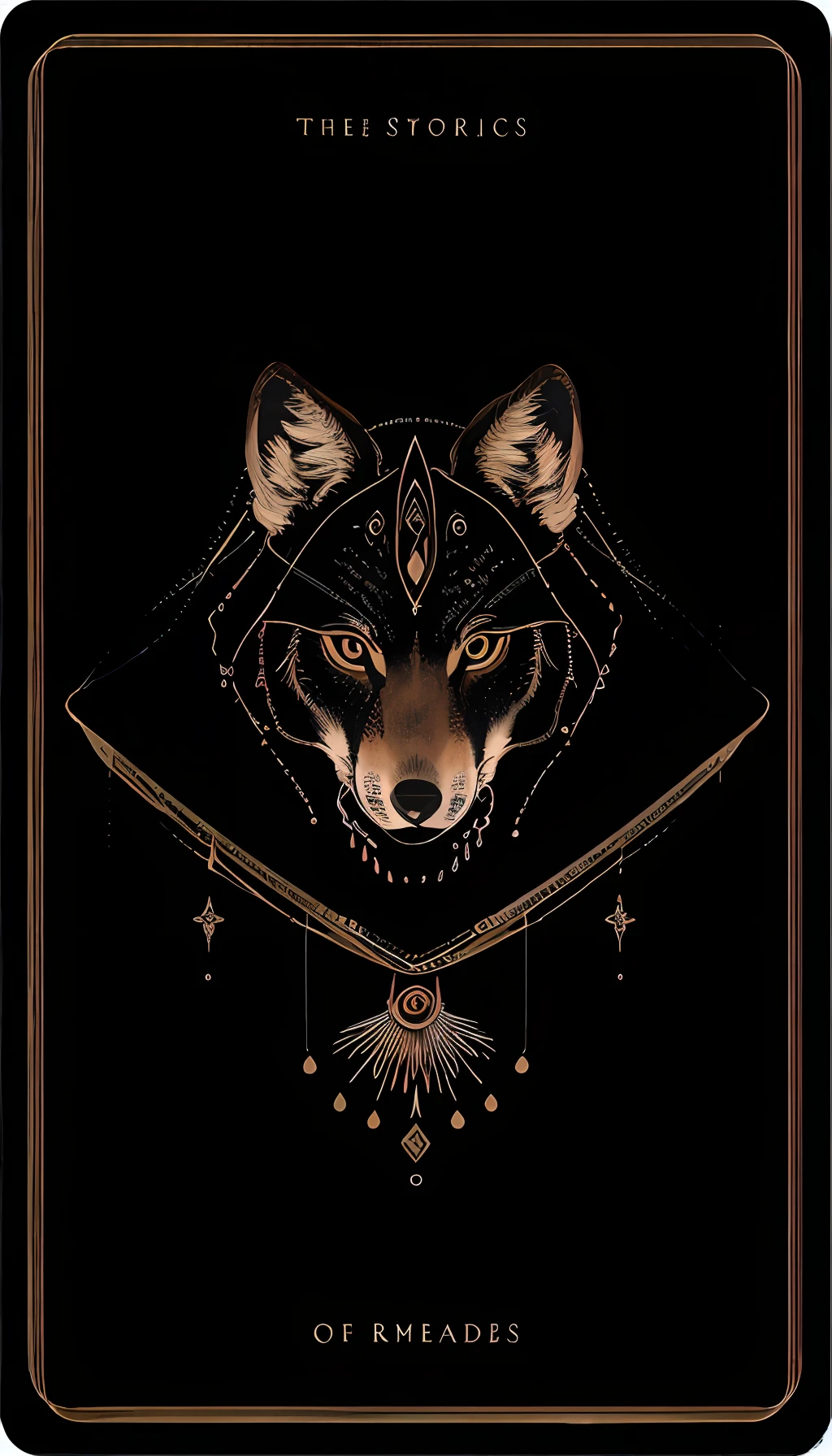 Realistis, (best qualtiy, tmasterpiece:1.3), Soul card, ligne,Red Wolf, No Man,