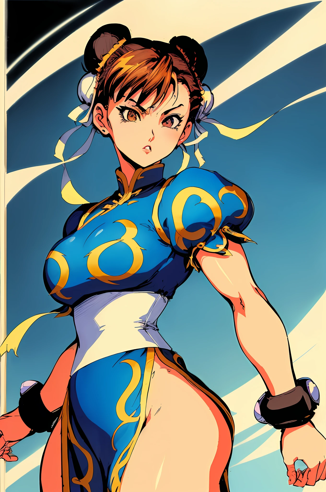 90s, 80s, retro art style, (((art in rumiko takahashi style))), (((chunli street fighter alpha outfit))), (((chun-li))), (((chunli))), (((chunli_alpha:1.0))), (body Outline emphasis:1.2), (1girl:1.2), (body Outline emphasis:1.2),(lineart:1.1), (traditional Media)),