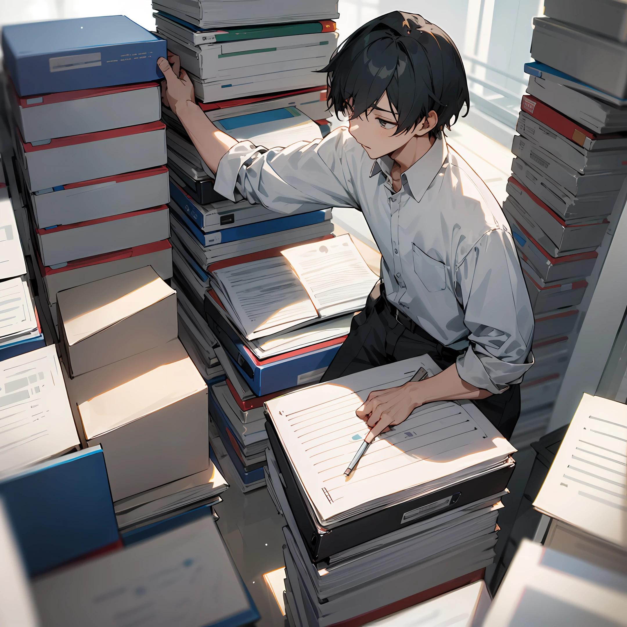 An attentive librarian,He organizes and classifies documents,Make sure that each file is archived correctly,And be able to find them quickly。