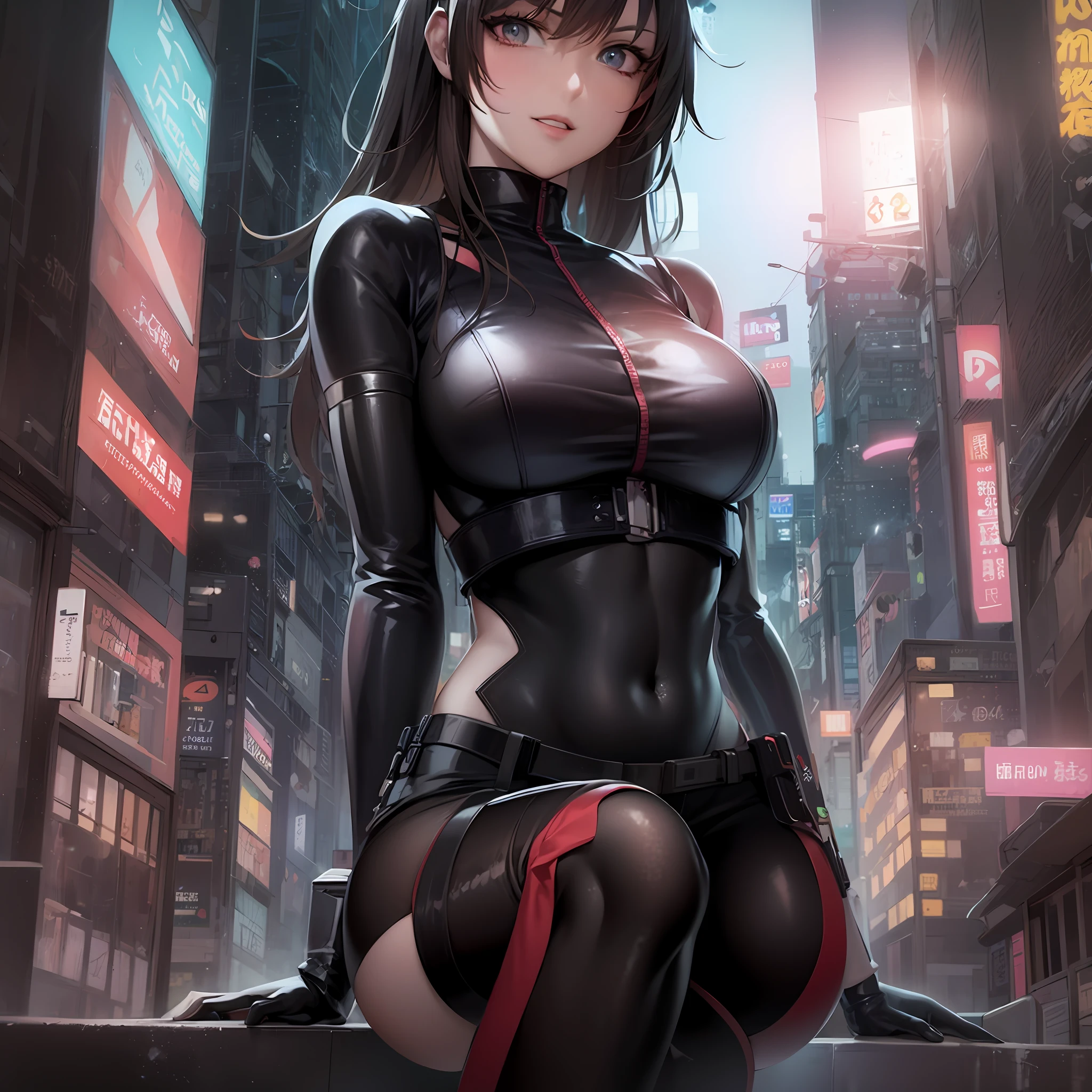 Latex anime girl sitting on a shelf in the city, Cyberpunk Anime Girl, female cyberpunk anime girl, badass anime 8 K, an oppai cyberpunk, Seductive Anime Girl, anime cyberpunk art, Digital Cyberpunk Anime Art, cyberpunk anime art, Cyberpunk anime girl mecha, Cyberpunk Girl, modern cyberpunk anime, digital cyberpunk - anime art, anime style 4 k, anime cyberpunk