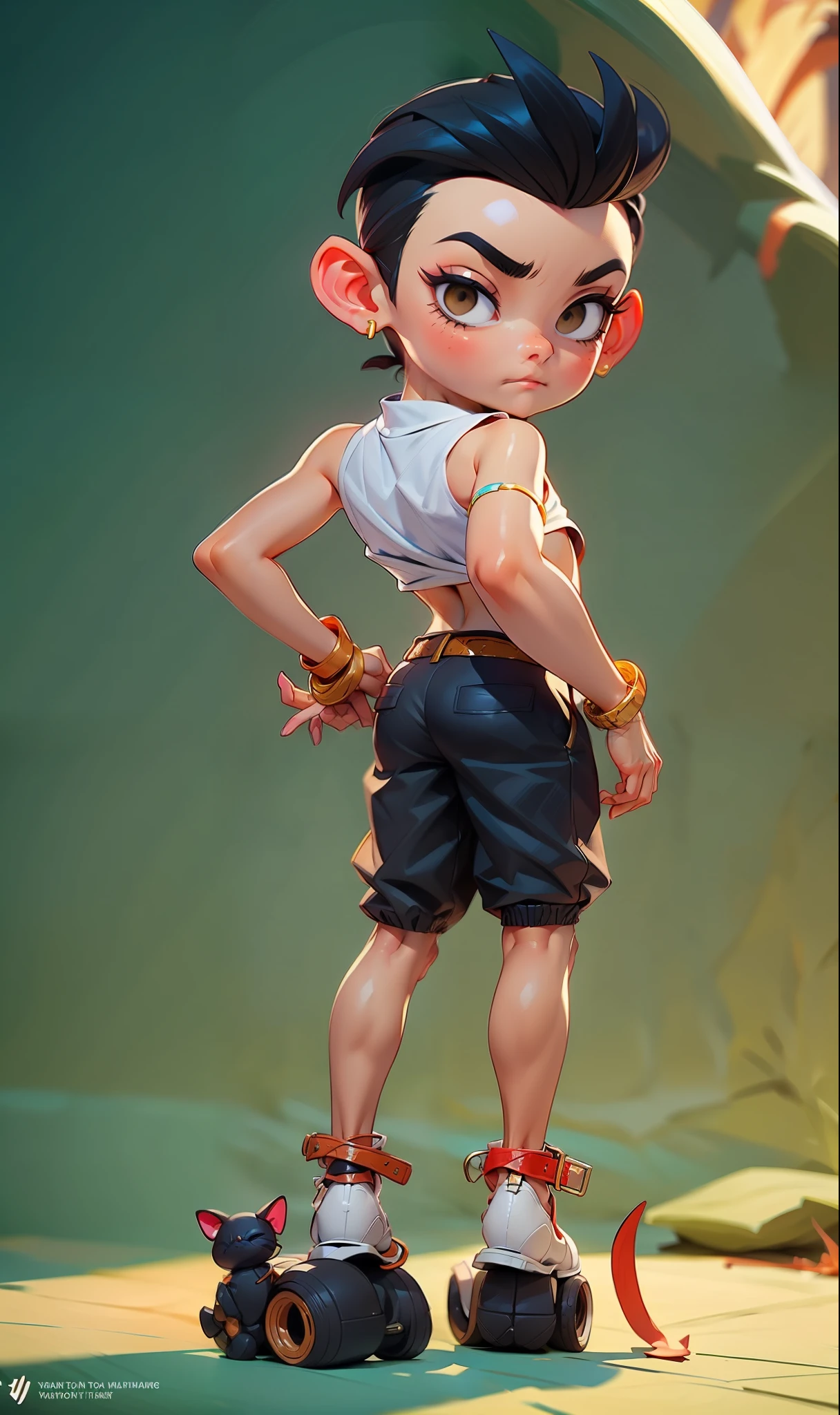 Boy bare buttocks
