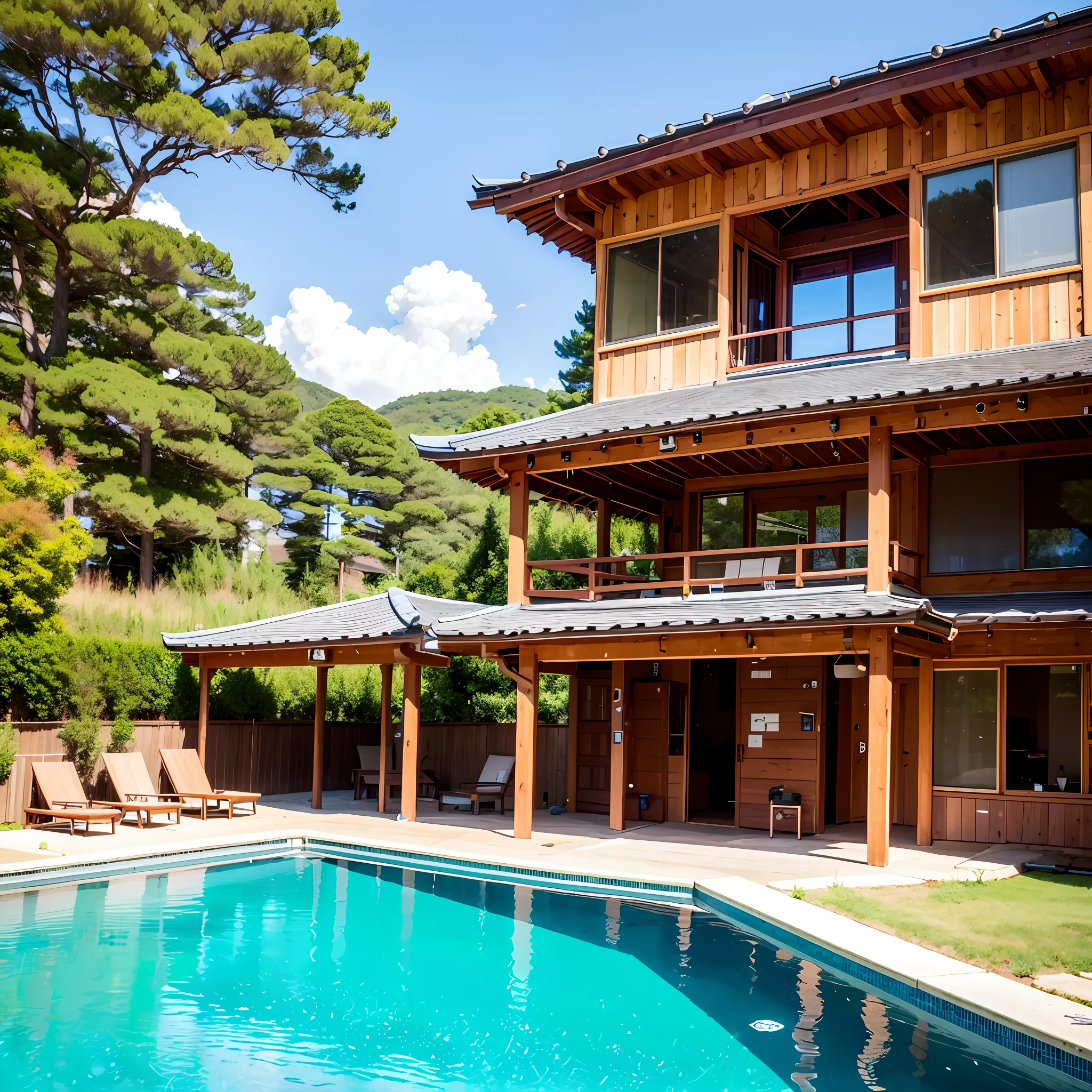 Minami Beno with pool house picture