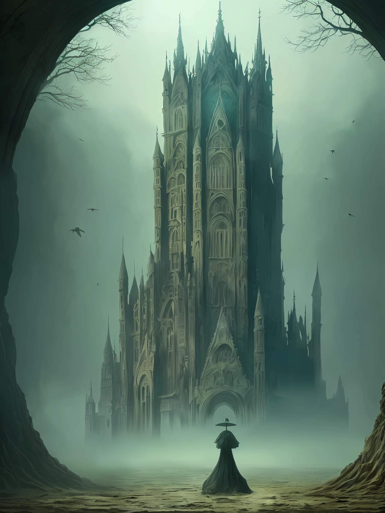cinematic scene from 2023, mysterious times, surrealism, surreal landscapes, fantastical creatures, intricate details, symbolism, eerie, allegorical narratives, haunting, macabre, dreamlike, detailed, distorted, organic, mysterious, melancholic, unsettling, photorealistic, ultrarealistic --auto --s2