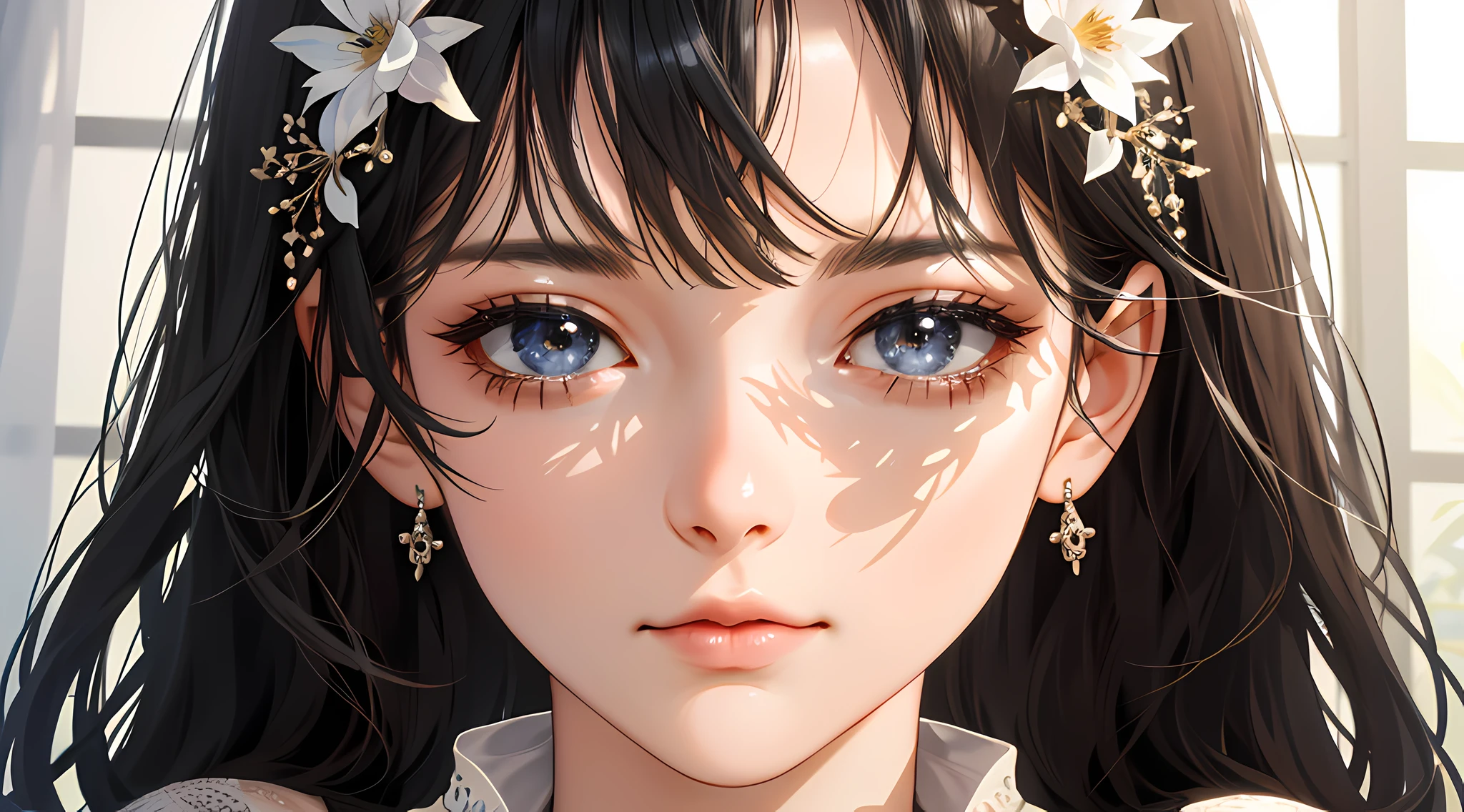 (extremely delicate and beautiful:1.2), 8k ,(masterpiece:1.0),(best_quality:1.0), 1girl, mature woman, complex details, enlarged textures, complex details, finely detailed eyes and detailed face, intricate details, (closed mouth), perfect eyes, equal eyes, perfect body, extremely detailed, extremely realistic 3d, sexy, black hair, ((Extremely Detailed Eyes))gro