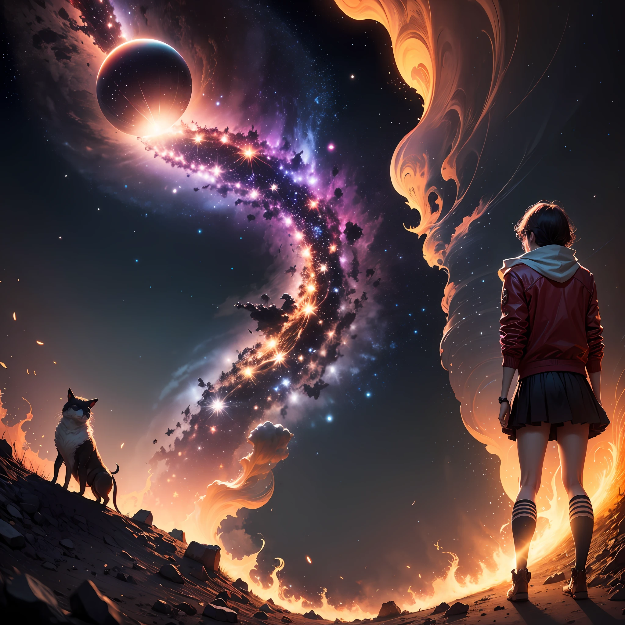 Vientiane Galaxy Milky Way Giant Black Hole Star Giant Red Star Virgo Supercluster Universe Ray Tracing 4K --auto
