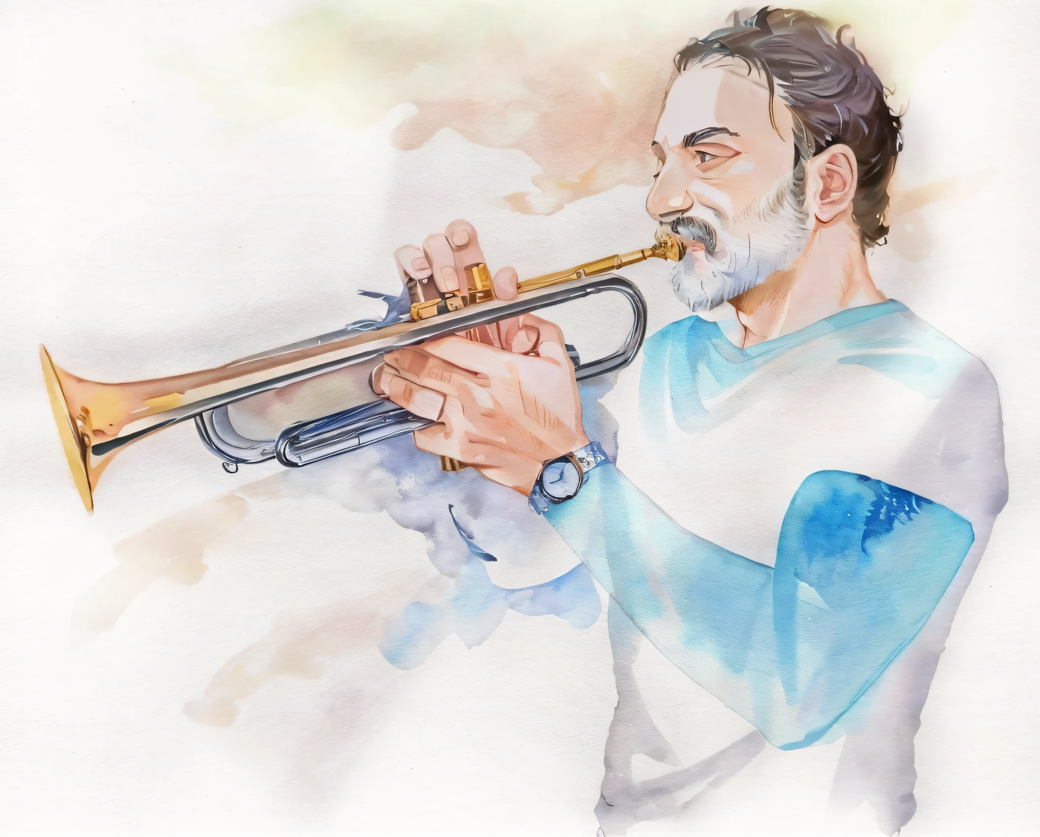 Waterbrush Stroke, watercolor