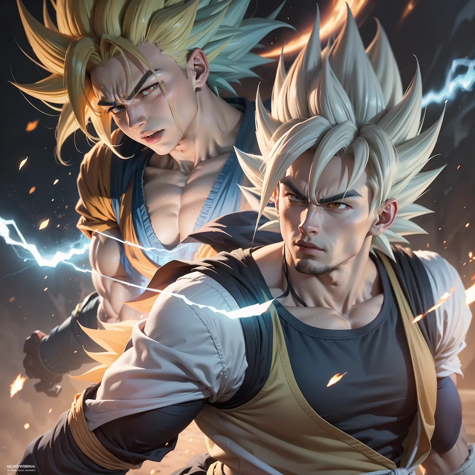 a close up of a person with a very large body and a very big body, ultra instinct, an epic anime of a energy man, 4 k manga wallpaper, super saiyan blue, anime wallaper, 4k anime wallpaper, anime wallpaper 4k, anime wallpaper 4 k, character dragonball, highly detailed portrait of goku, human goku, super saiyan goku