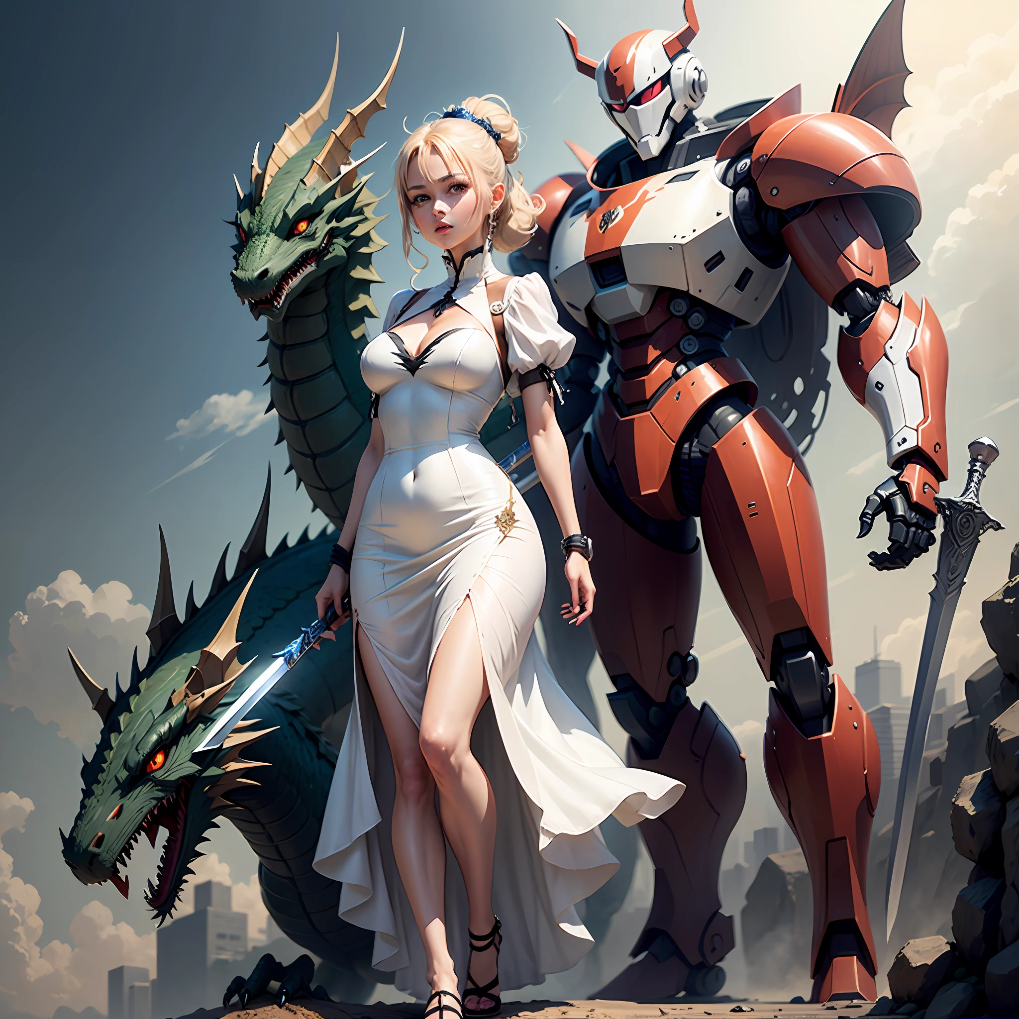 1
anime - style photo of a woman in a white dress with a sword, best anime 4k konachan wallpaper, robot mecha female dragon head, sleek mecha female dragon head, anime robotic mixed with organic, detailed anime art, 8k high quality detailed art, anime art wallpaper 4 k, anime art wallpaper 4k, detailed anime artwork --auto