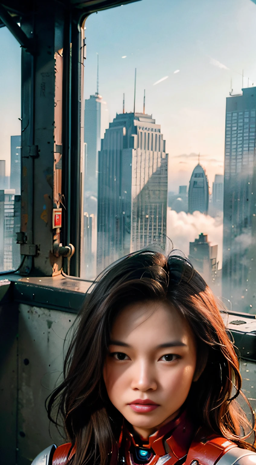 (1girl:1.3), solo,__body-parts__, official art, unity 8k wallpaper, ultra detailed, beautiful and aesthetic, beautiful, masterpiece, best quality, RAW, masterpiece, super fine photo,, best quality, super high Resolution, photorealistic, sunlight, full body portrait, stunningly beautiful,, dynamic pose, delicate face, vibrant eyes, (side view), she is wearing a futuristic Iron Man mech, red and gold, Highly detailed abandoned warehouse background, detailed face, detailed complex busy background, messy, gorgeous, milky, high detailed skin, realistic skin details, visible pores, sharp focus, volumetric fog, 8k uhd, dslr camera, High quality, film grain, fair skin, photorealism, lomography, sprawling metropolis in a futuristic dystopia, view from below, translucent