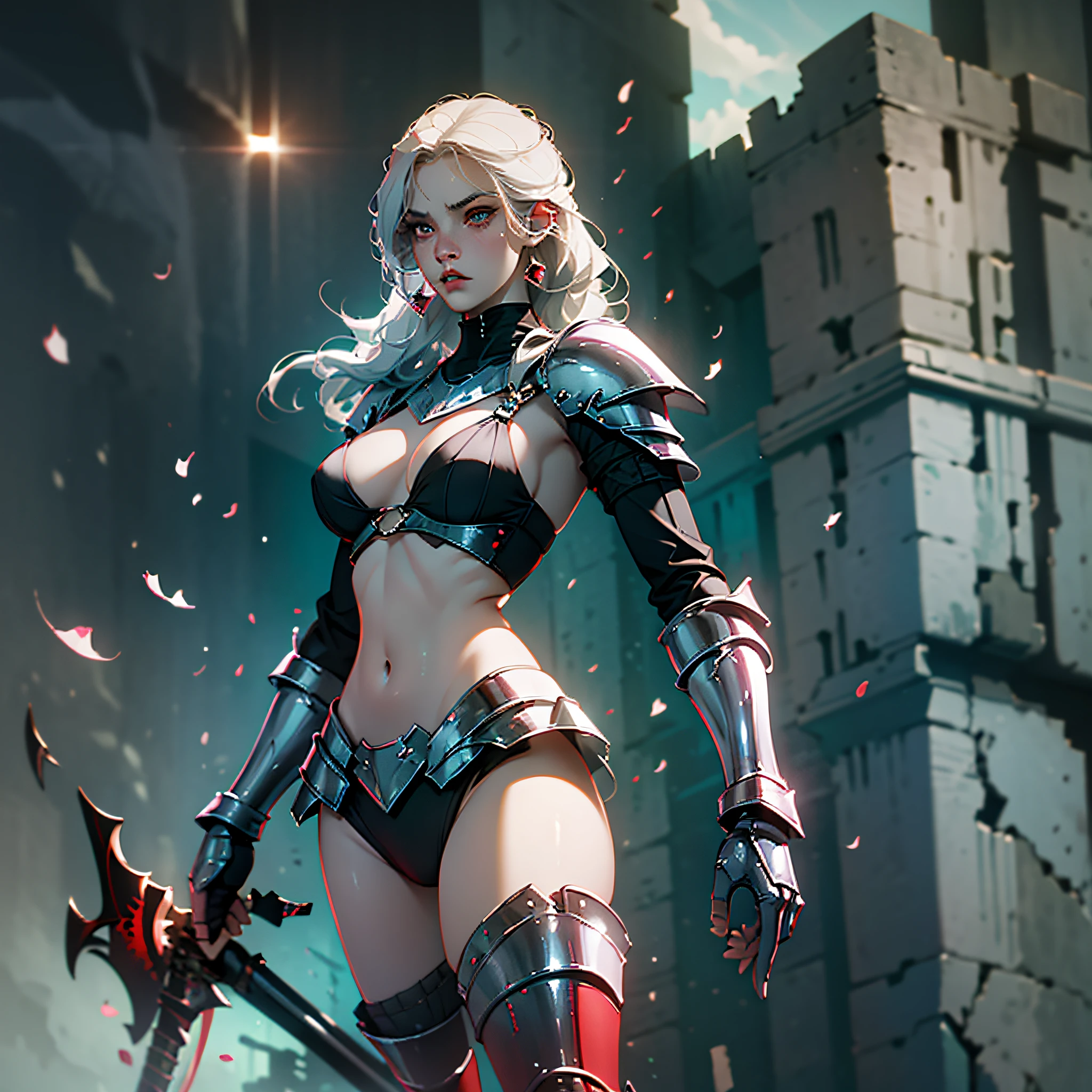 UHD, master part, Super Detalhe, Detalhes altos, alta qualidade, melhor qualidade, Altas, 4k, Anime, corpo completo de um caveleiro negro, standingn, segurando uma enorme espada, in a world of darkness, vestindo uma linda armadura pesada e brilhante. --auto