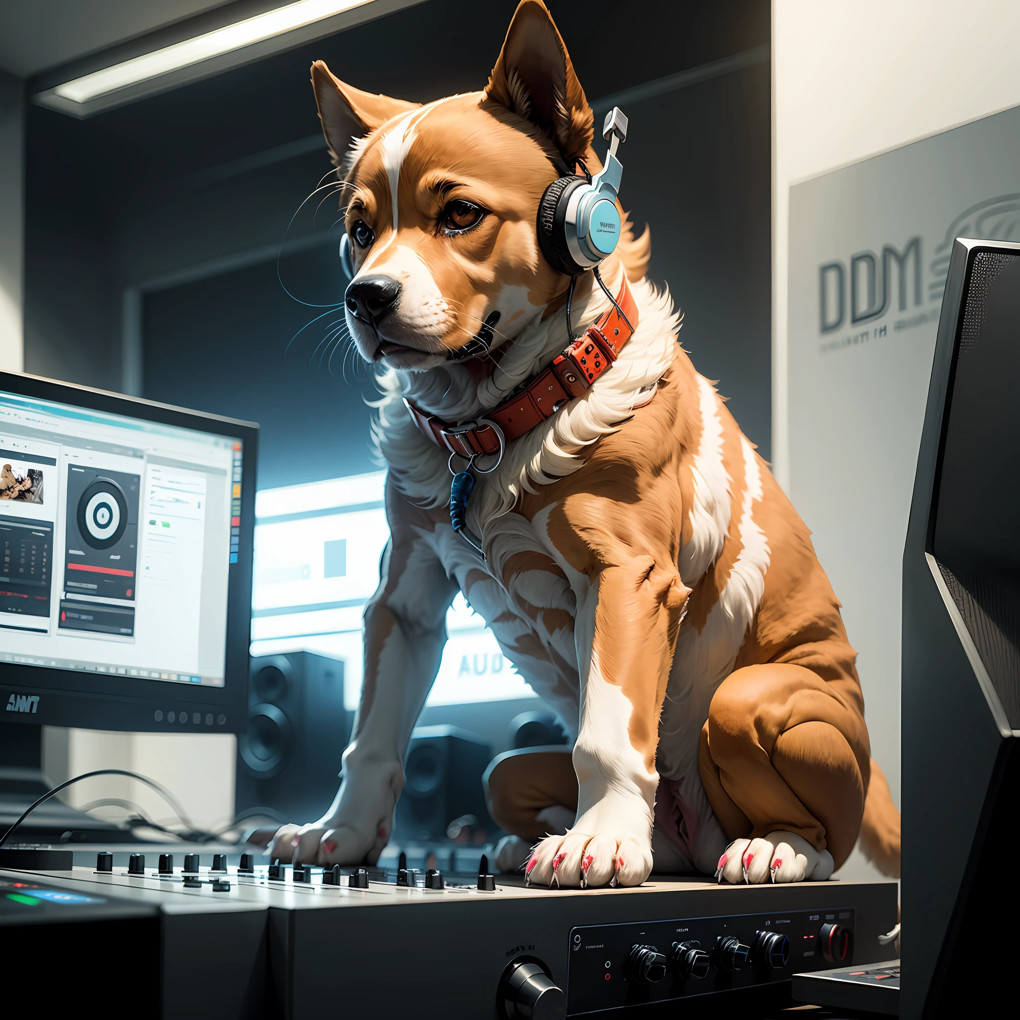 Cachorro,DJ, headfone,Cartoon, Minimalista --auto