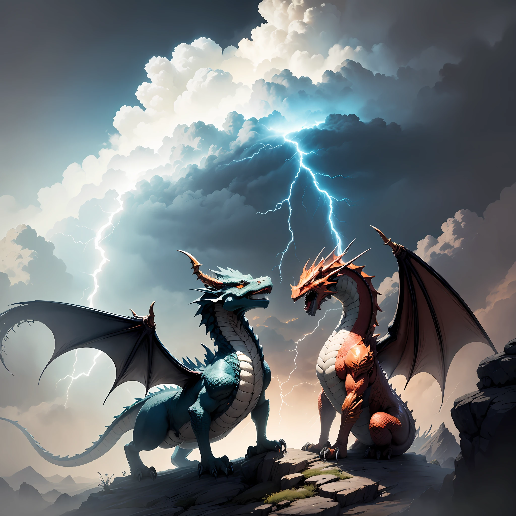 Dragon Western Dragon,火焰,lightning bolt --auto