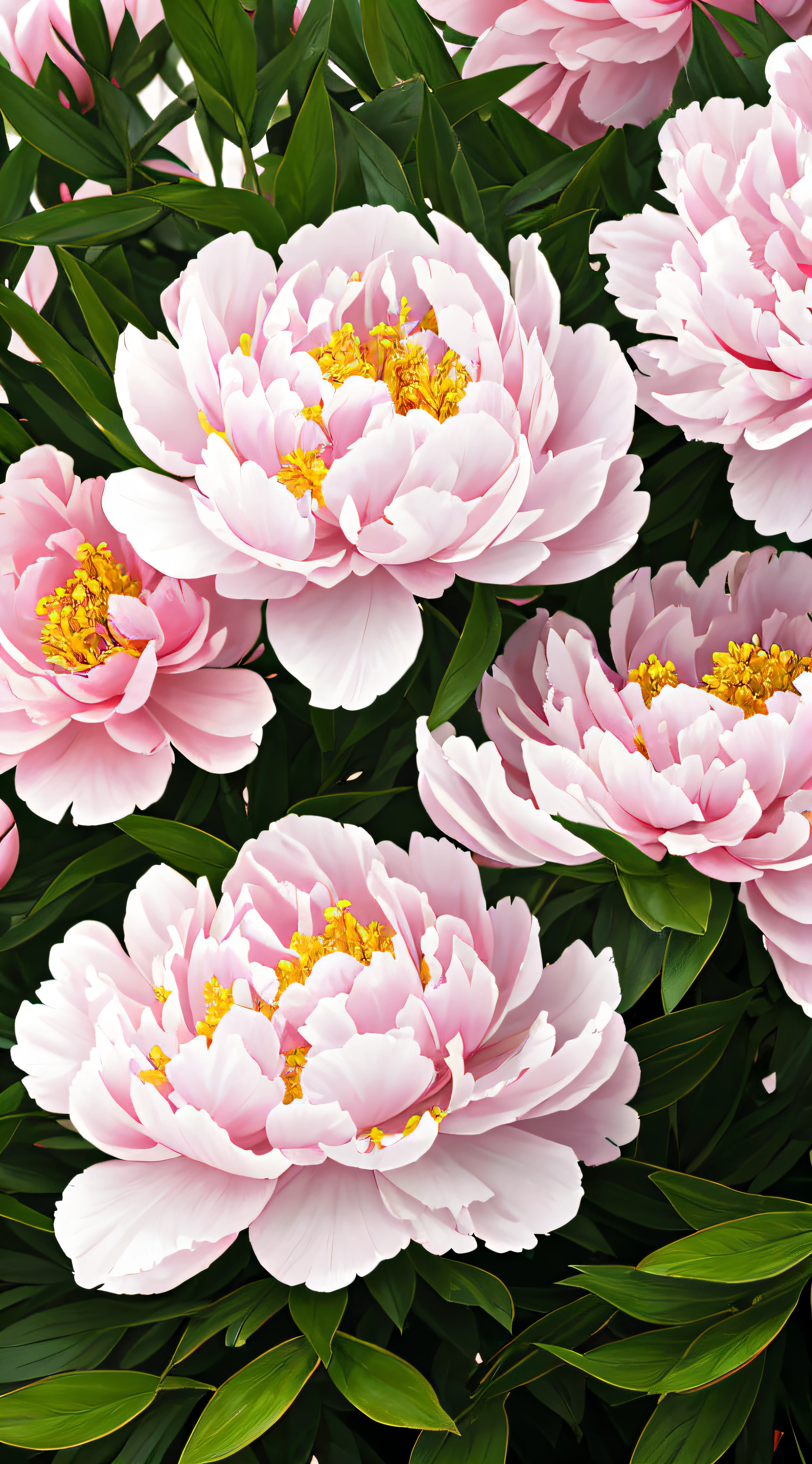 white backgrounid、Peony flower whole、There are branches、Fewer leaves、HD 4K quality --auto