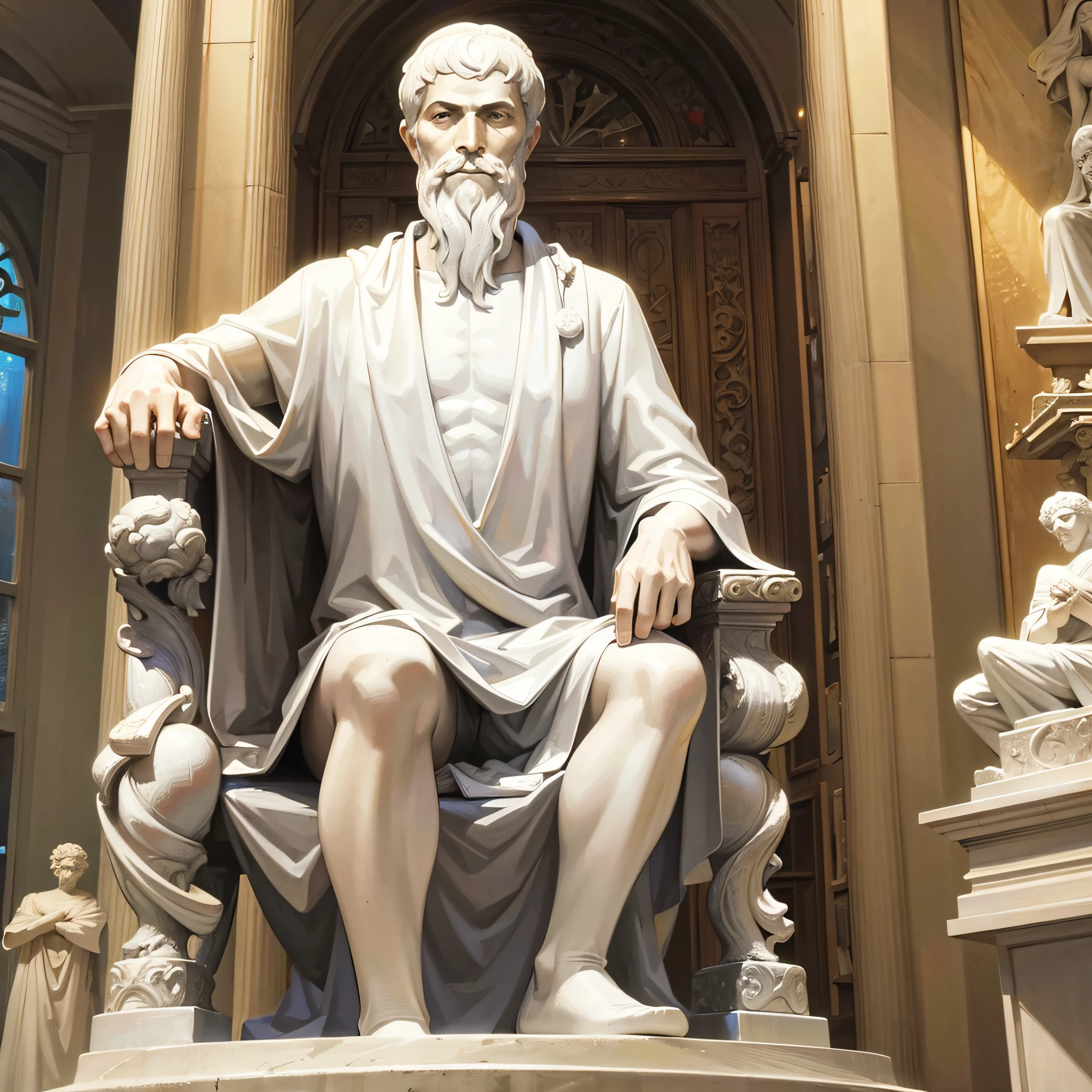 A statue of the philosopher Epicurus --auto