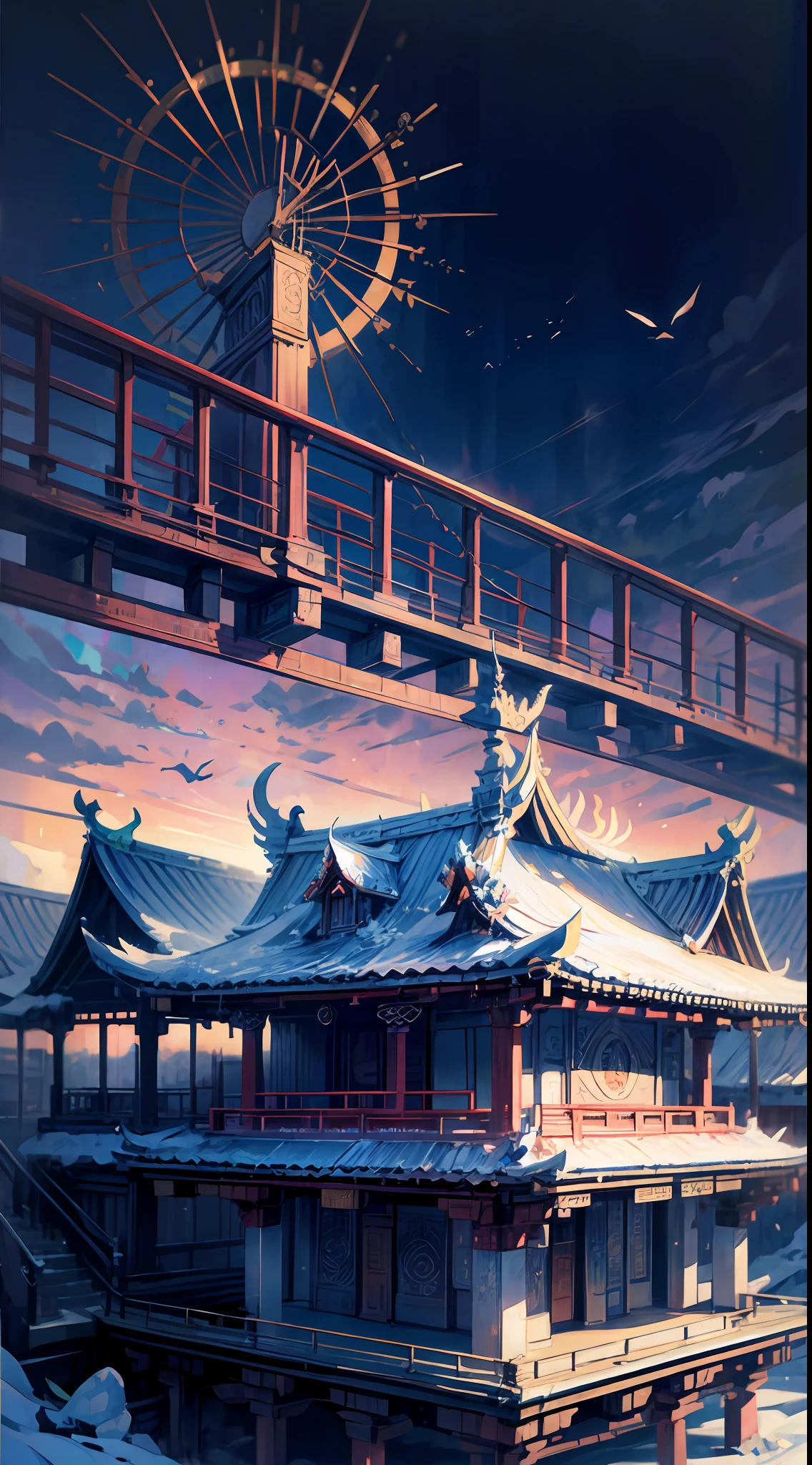 ultra high res, (photorealistic:1.4), raw photo,16K,best quality, realistic, photorealistic, ultra detailed, "Mountain of Flower and Fruit+Fairy+Chinese Architecture" highly detailed carving on "southern ice" porcelain,Ultra wide angle,Accent Lighting,Volumetric Lighting,backlighting, (detailed light),((an extremely delicate and beautiful)),dramatic_shadow,ray_tracing,hdr
