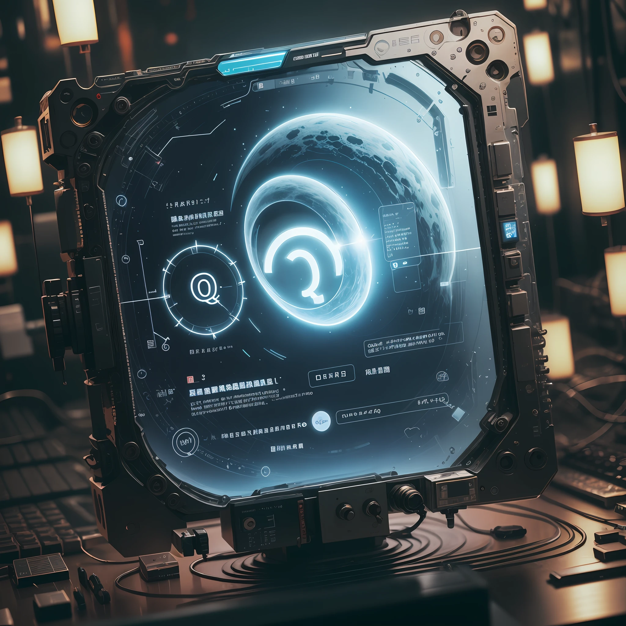 There are letters in the figure"q",sense of science and technology。