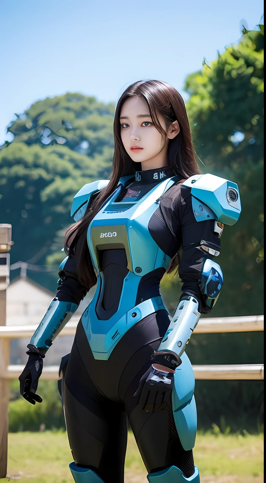 A girl in a mech