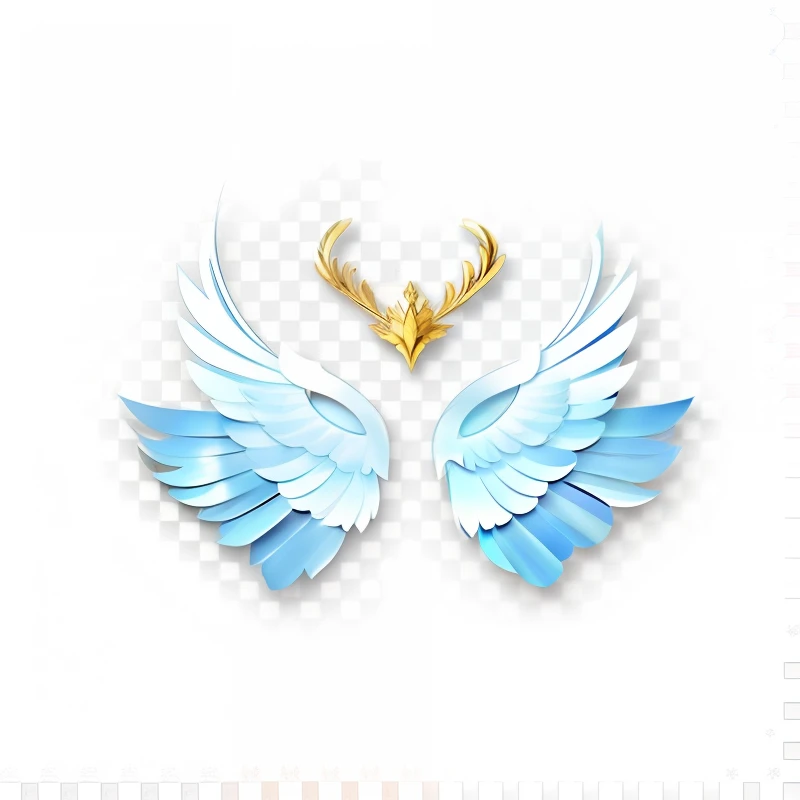 Angel wings with halo on transparent background, Angel wings, angel themed, Angelic wings, angelic halo, angel themed, wearing angel halo, angelic halo, Angelic, infinite angel wings, wearing angel, Transparent wings, with two pairs of wings, beautiful angelical wings, infinite angel wings, video game item, angelicales, 2 wings, big angel wings wide open, Flying angels