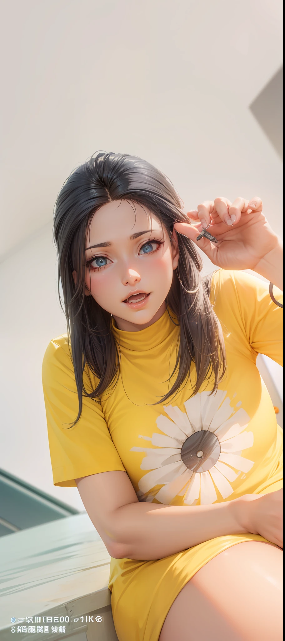(Highest image quality),(Super meticulous),(glowing light eyes),(Colorful hair)Biomechanical OPPAI, cyberpunk anime girl mech, A scene from the《azur lane》videogame, Mechanized Valkyrie girl, 3 D rendering character art 8 K, azur lane style, trending on cgstation, Best anime 4k konachan wallpaper, perfect anime cyborg woman, cyberpunk anime girl
