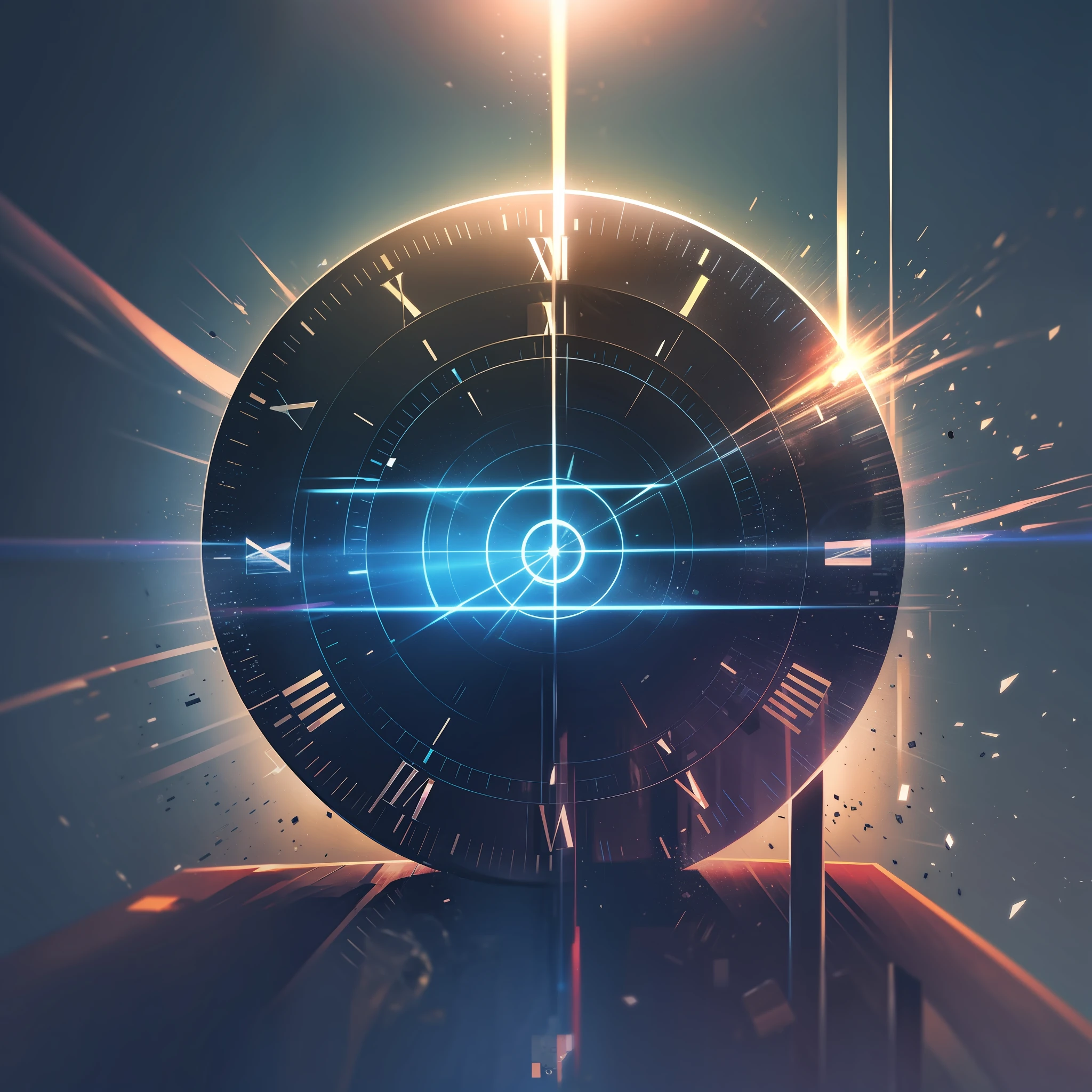 (Projection transparent panel)
(Technology style)
(Sense of time travel, mystery)