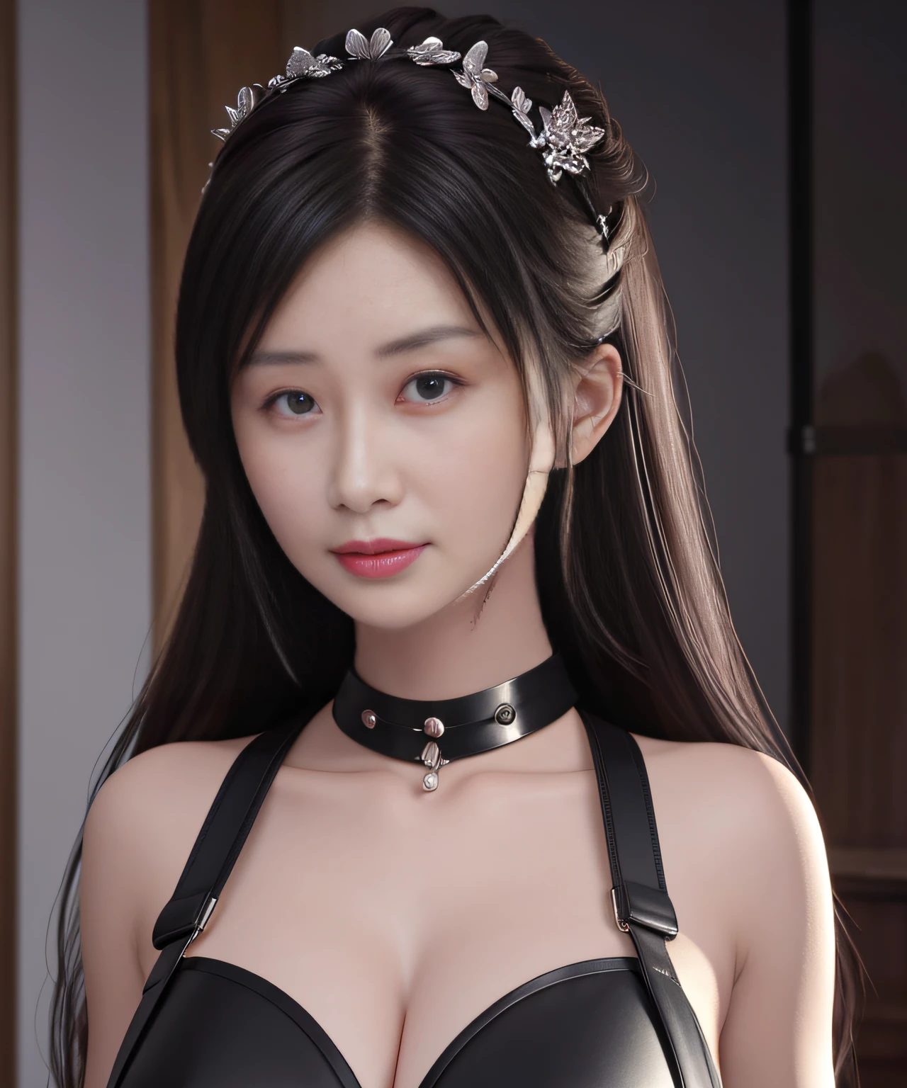 Angry Face, BDSM,slave,Rubber,Black Corset,Bondage,Collar,NSFW,((Best Quality, 8k, Masterpiece:1.3))), Crisp Focus: 1.2、(Layer Cut, Big:1.2),Beautiful Woman with Perfect Figure: 1.4、Slender Abs:1.2、Wet Body:1.5、Highly Detailed Face and Skin Texture、Detailed Eyes、Double Eyelids,Long Hair