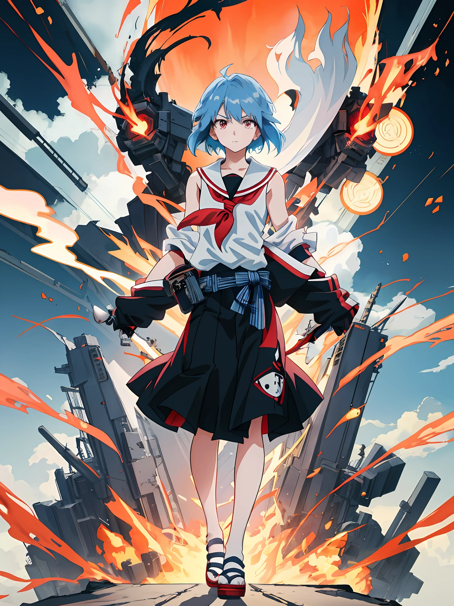 Anime girl with blue hair and white shirt and black skirt, style of anime4 K, Badass anime 8 K, ryuko matoi, Anime art wallpaper 8 K, Best anime 4k konachan wallpaper, ayanami, Anime art wallpaper 4k, Anime art wallpaper 4 K, attractive matoi ryuko, Anime wallpaper 4 k, Anime wallpaper 4K