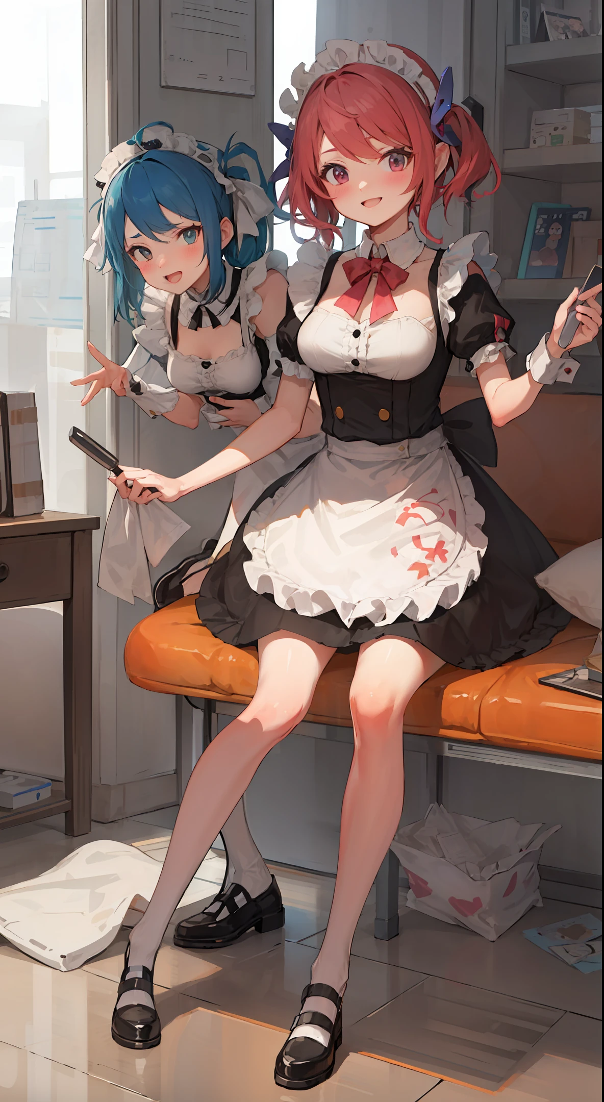 Cyberpunk anime cute maid fat times