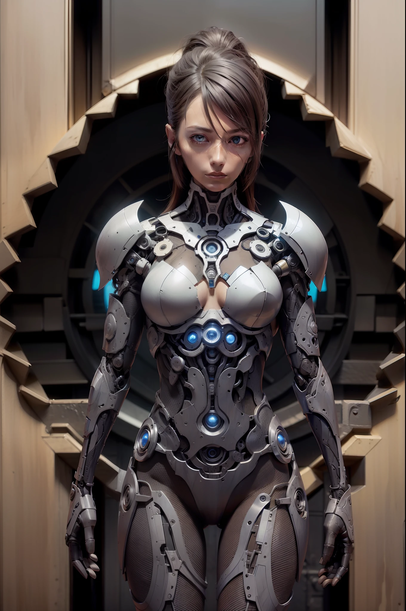 Mujeres robot, in the style of fine attention to anatomy, negro oscuro y azul, High Dymanic Range, Organic and fluid, Foto de National Geographic, capas transparentes