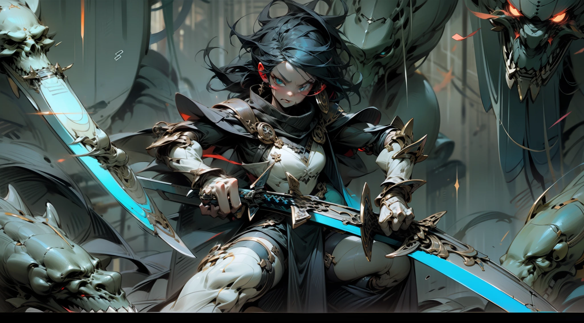 Dark Sword Demon Atoks,Great extinction,The sword